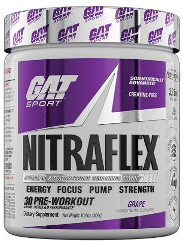 GAT SPORT, Nitraflex Advanced Pre-Workout Powder, Increases Blood Flow, Boosts Strength GAT SPORT uk supplements