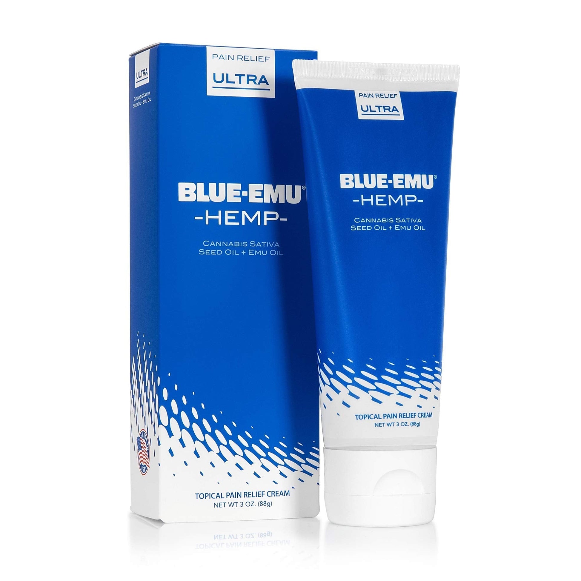 BLUE-EMU Ultra Hemp Arthritis Pain Relief Cream for Fast Joint & Muscle Relief, 3 Oz, 1 Pack BLUE-EMU uk supplements