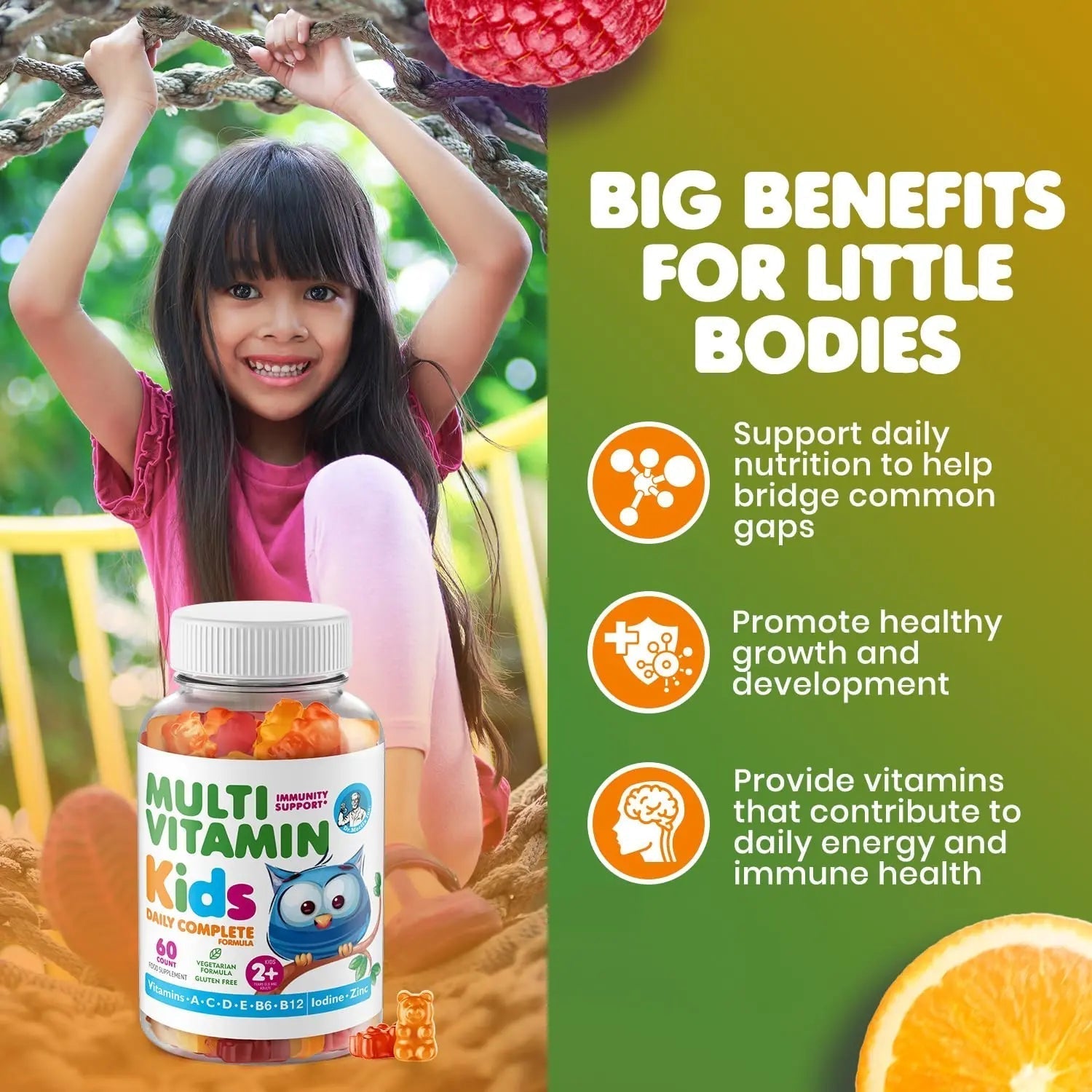 DR. MORITZ Omega 3 Gummies (90 Count) and Kids Multivitamin Gummies Bundle (60 Count) - for Daily Health Support - Vegan DHA Omega 3 for Kids DR. MORITZ uk supplements