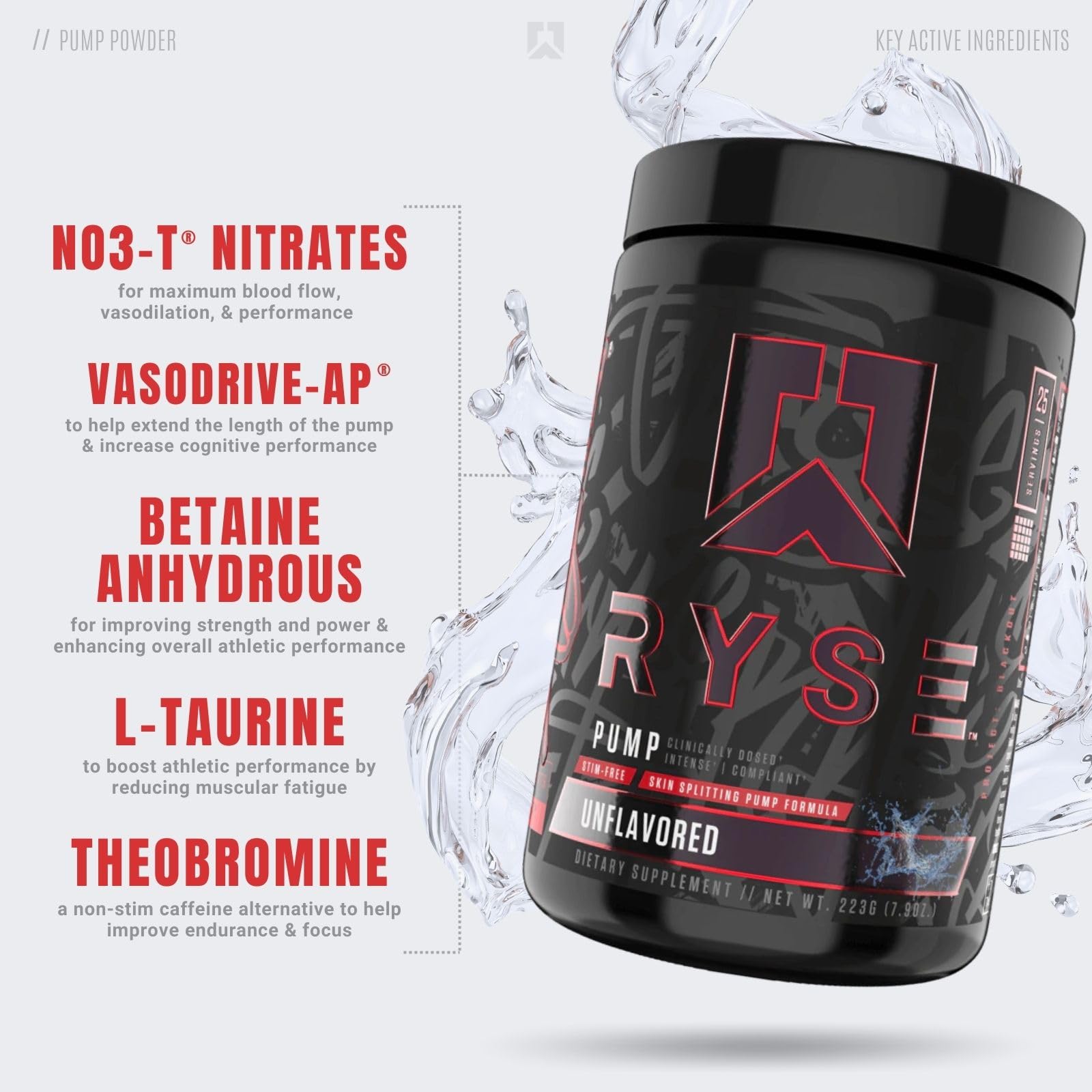 RYSE Up Supplements Project Blackout Pump Powder | Pump, Power, Endure | Betaine RYSE Up Supplements uk supplements