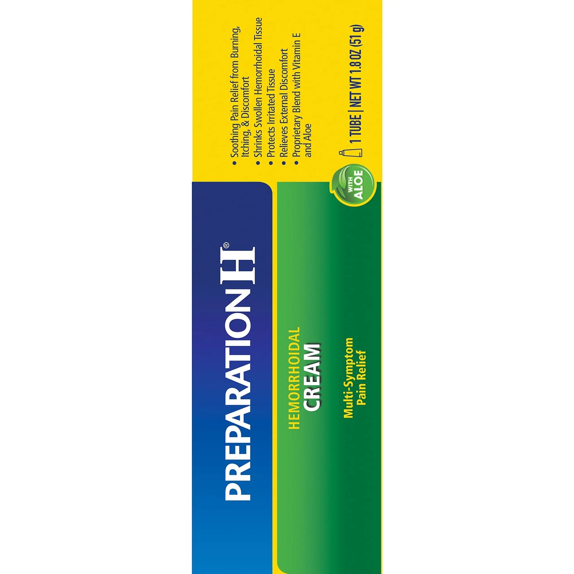 Preparation H Hemorrhoid Cream with Aloe for Multi-Symptom Relief - 1.8 Oz Tube Preparation H uk supplements