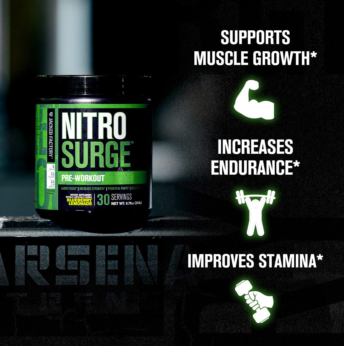 Jacked Factory Nitrosurge Pre-Workout in Cotton Candy & Build XT Muscle Building Bundle Jacked Factory uk supplements