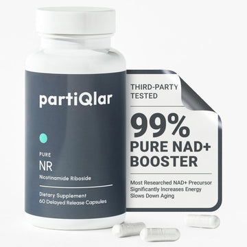 partiQlar Nicotinamide Riboside (NR) 500mg – NR Supplement for Cellular Health, Anti-Aging, Energy & Metabolism Support – 2-Month Supply (60 Capsules) partiQlar uk supplements