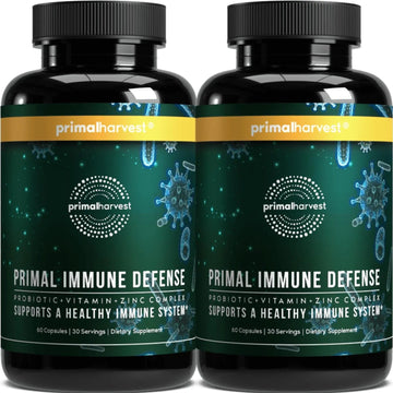 Primal Harvest Primal Immune Defense: 10-in-1 Immune Support with Probiotics, Zinc, Vitamins C, B6, D3 & K2 Primal Harvest uk supplements
