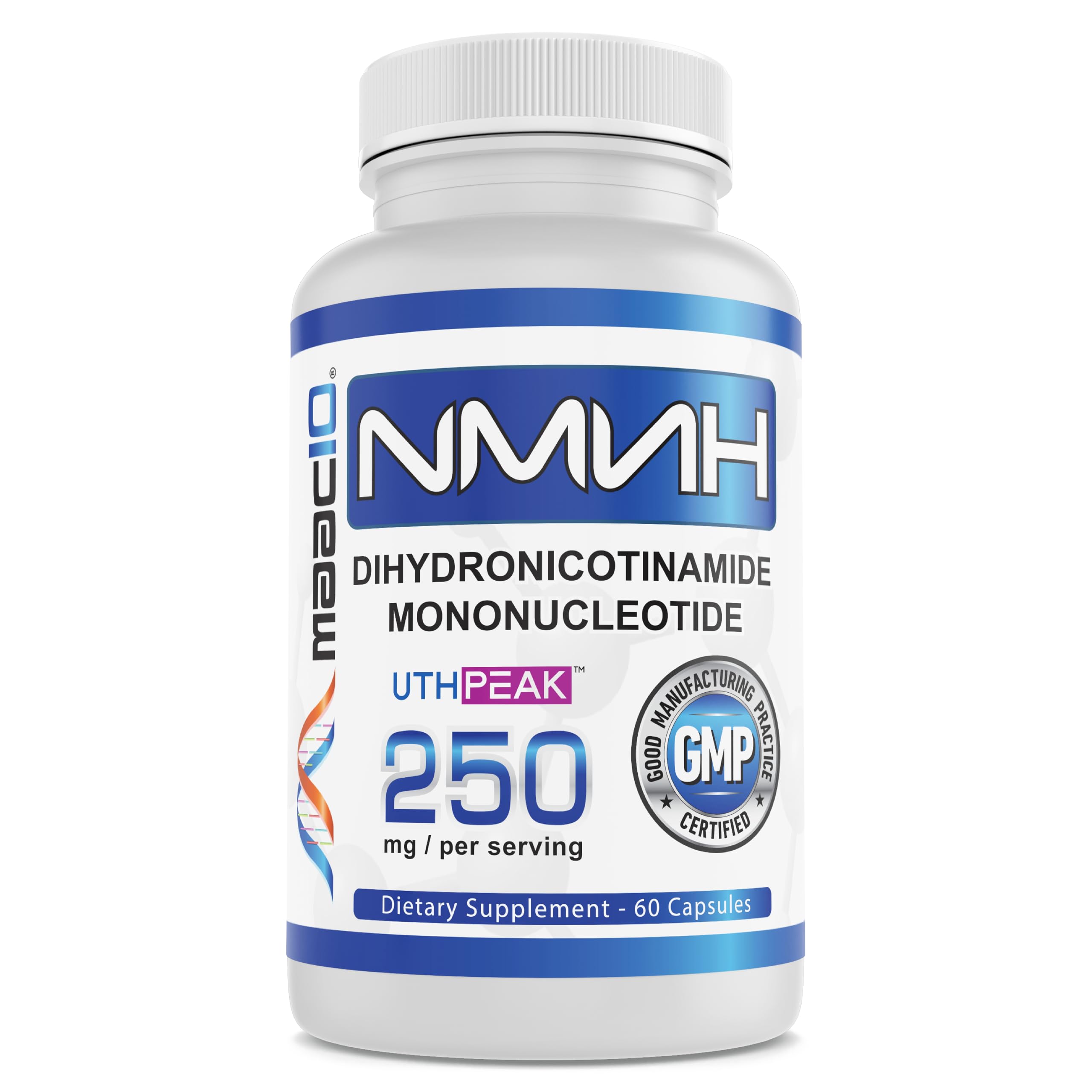 MAAC10 NMNH (NMN Supplement Alternative) 250mg Serving | Uthpeak™ NMNH (Dihydronicotinamide Mononucleotide) for Better Stability | 30-Day Supply. MAAC10 uk supplements