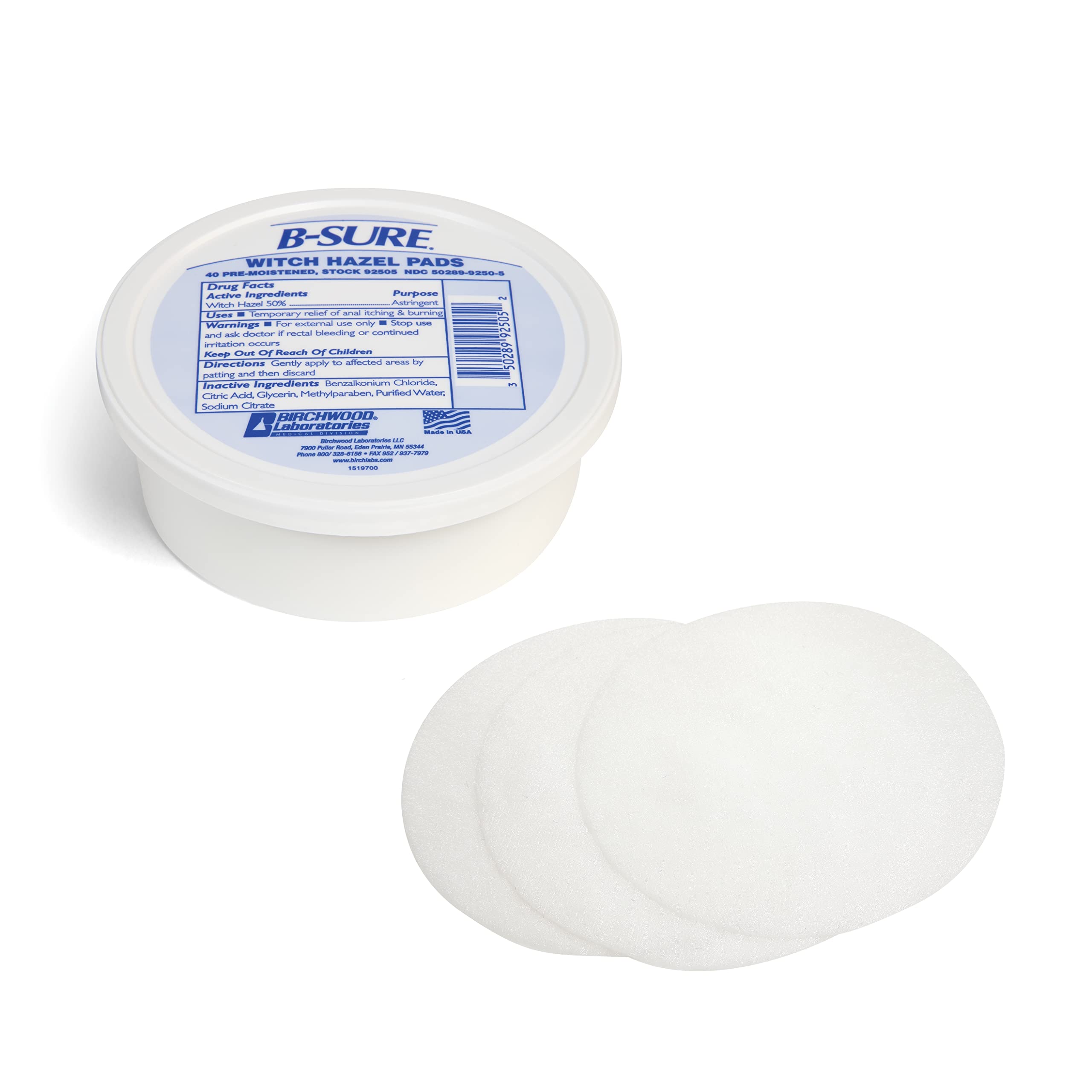 B-Sure Pre-Moistened Witch Hazel Pads, 40 Count B-Sure uk supplements