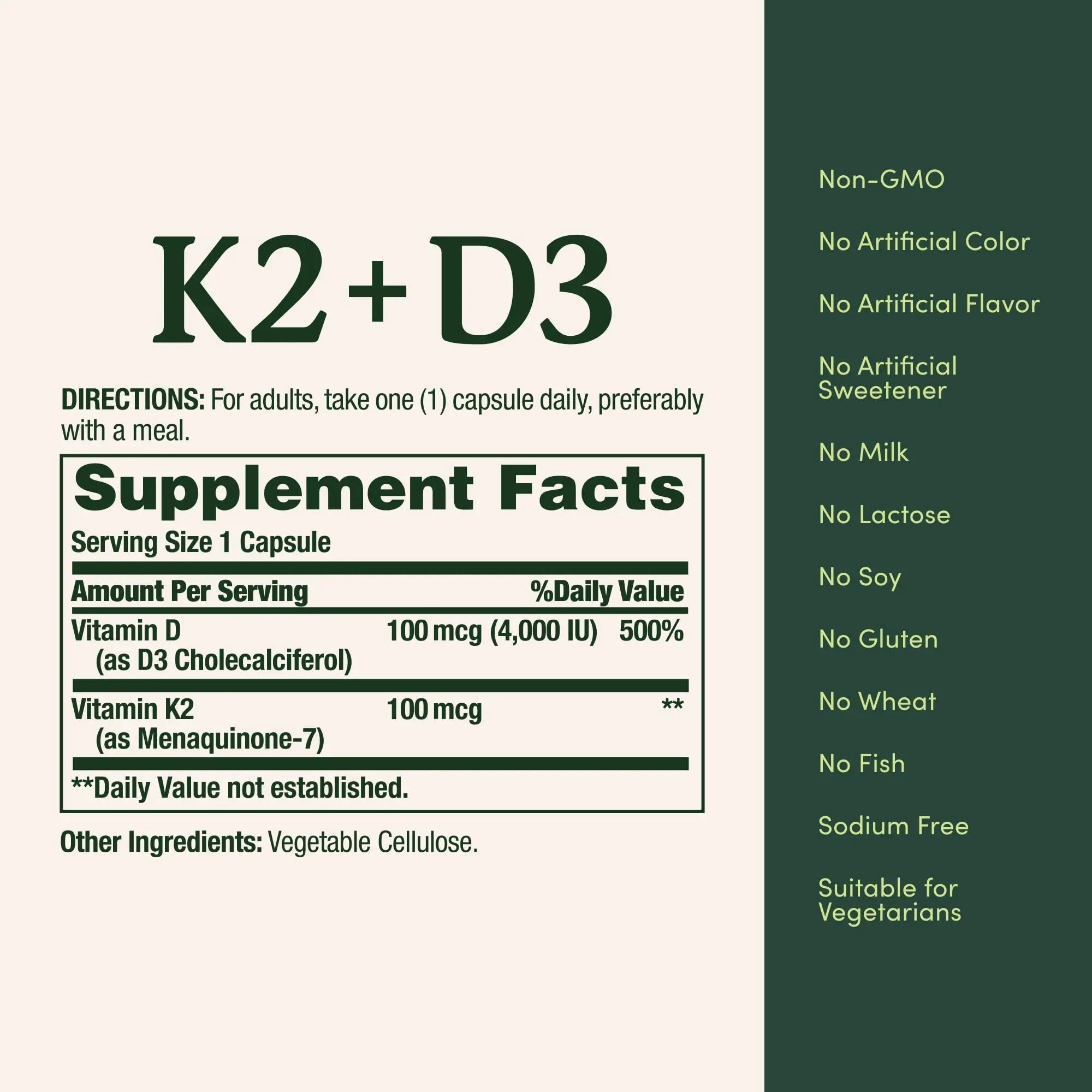 Nature’s Bounty Vitamin D3 K2 Supplement, 4000 IU Vitamin D3 plus 100 mcg of Vitamin K Supplements Nature's Bounty uk supplements