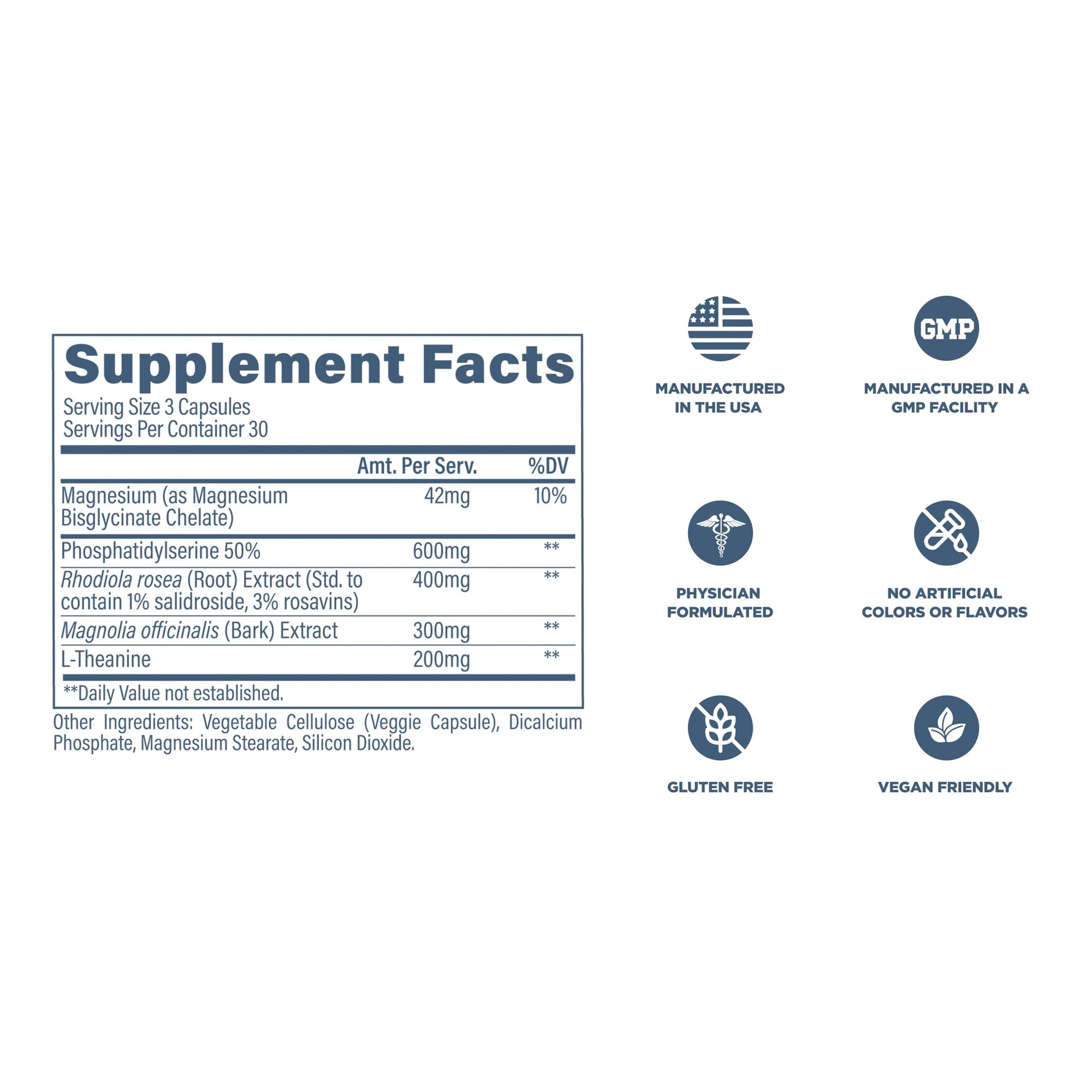 Revive MD Cortisol Manager, 90 Vegetarian Capsules - Cortisol Supplement w/Magnesium & L-Theanine Support Health, Focus, Energy, Fatigue, & Adrenal Gland Function - Vegan & Gluten-Free (30 Servings) Revive uk supplements