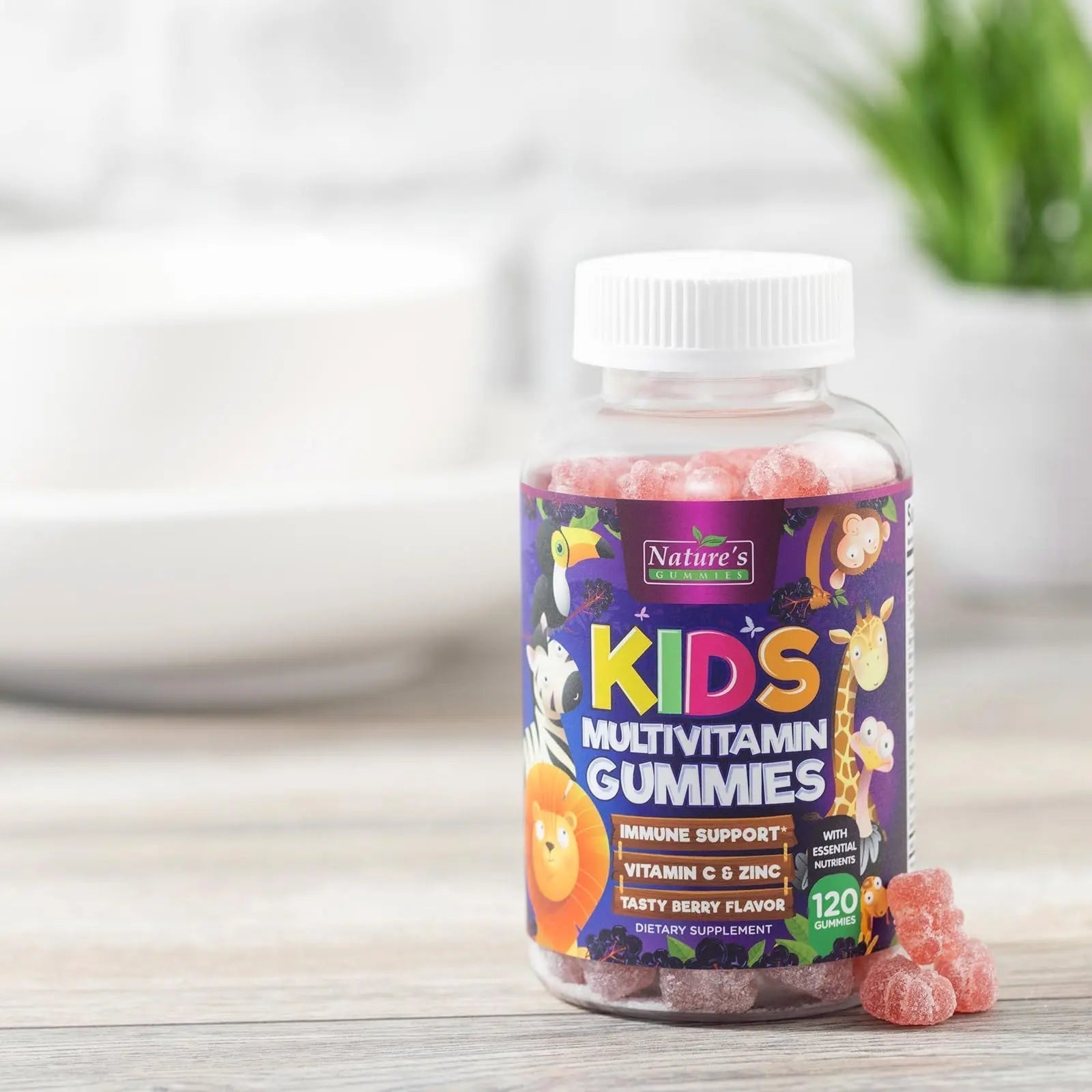 Multivitamin for Kids - Complete Daily Children's Multi Vitamin Gummies with Vitamin D, B Vitamins, Zinc & More - Energy, Memory Focus Nature's Nutrition uk supplements