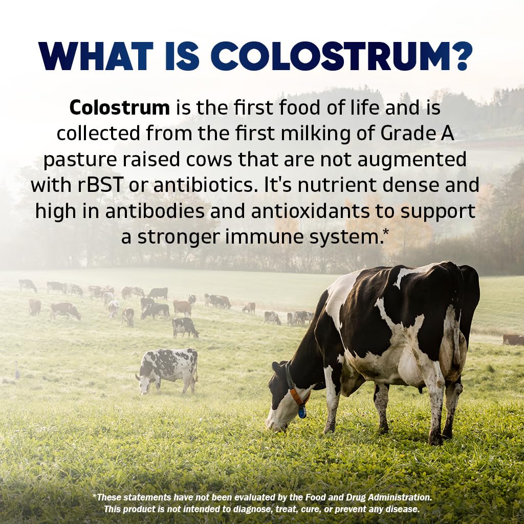 Vitamatic Bovine Colostrum 30% IgG Supplement 1500 mg per Serving - Supplement for Gut Health, Hair Growth, Beauty, Muscle Recovery, & Immune Support - 180 Veg Capsules Vitamatic uk supplements