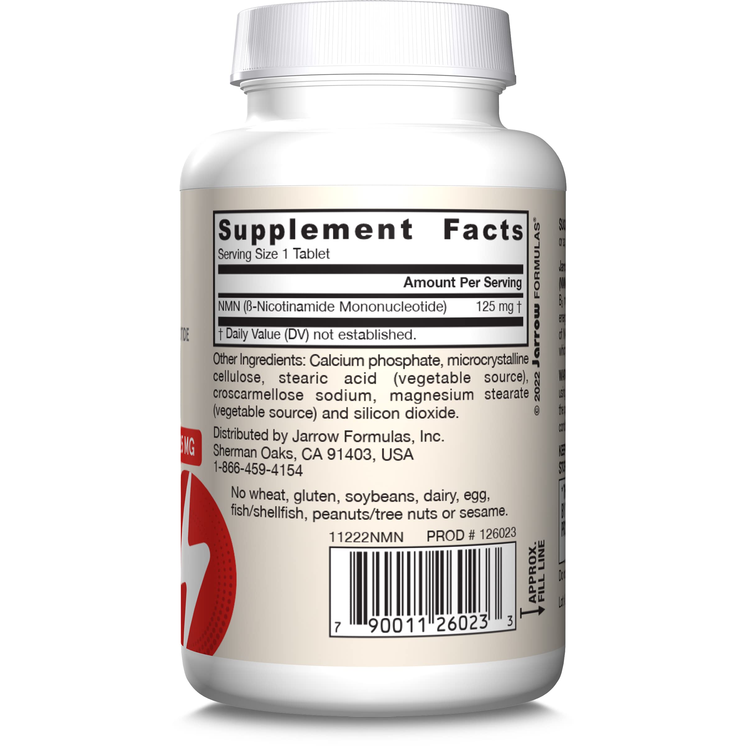 Jarrow Formulas Nicotinamide Mononucleotide (NMN) - 60 Tablets - Supports Energy Production - Dietary Supplement - Vegan, Gluten Free, Non-GMO - 60 Servings (Packaging May Vary) Jarrow Formulas uk supplements