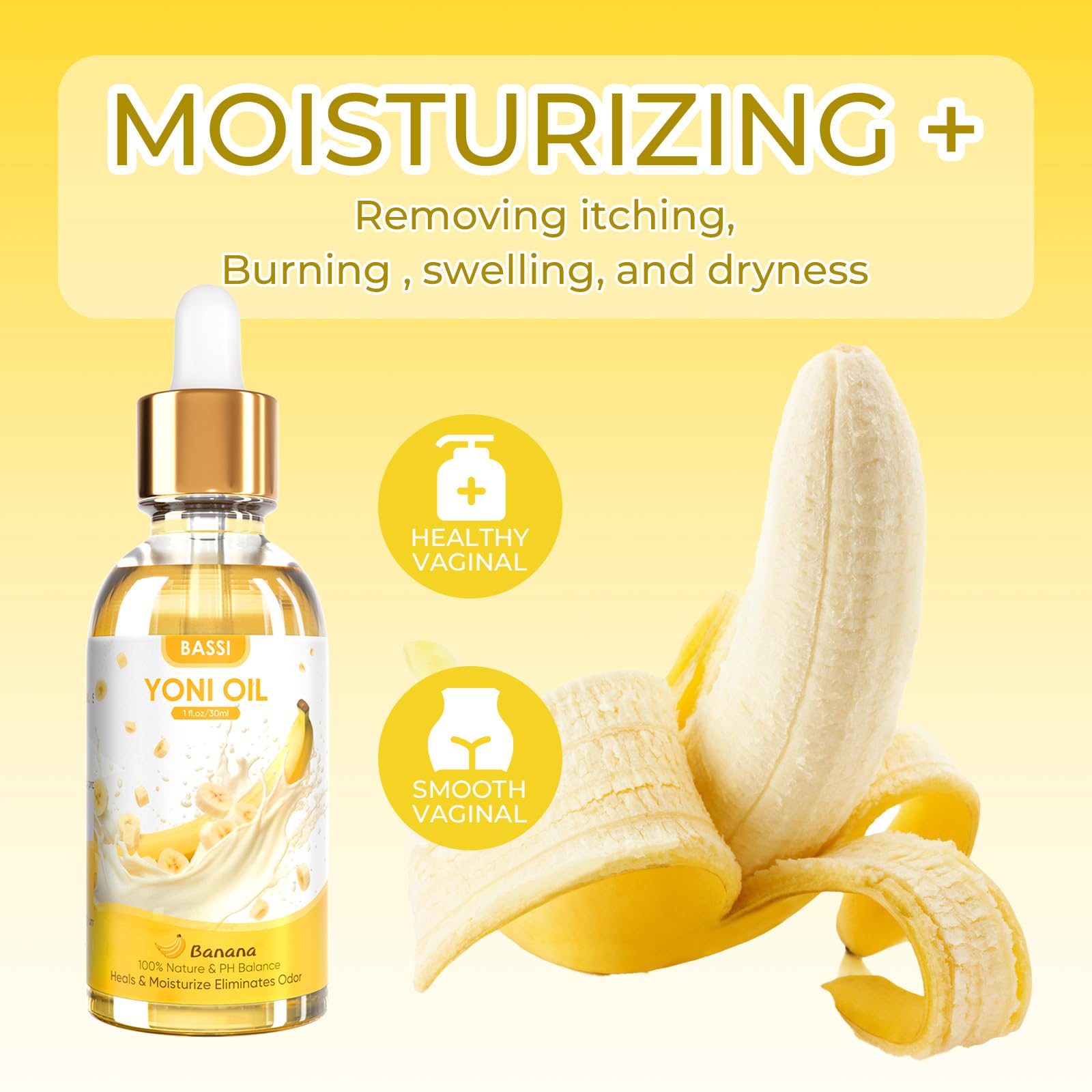 2PCS Yoni Oil Organic Feminine Oil Vaginal Moisturizer - Ph Balance for Women - Feminine Deodorant BASSI uk supplements