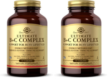 Solgar Ultimate B+C Complex Stress Formula 90 Tablets (Pack of 2) Solgar uk supplements