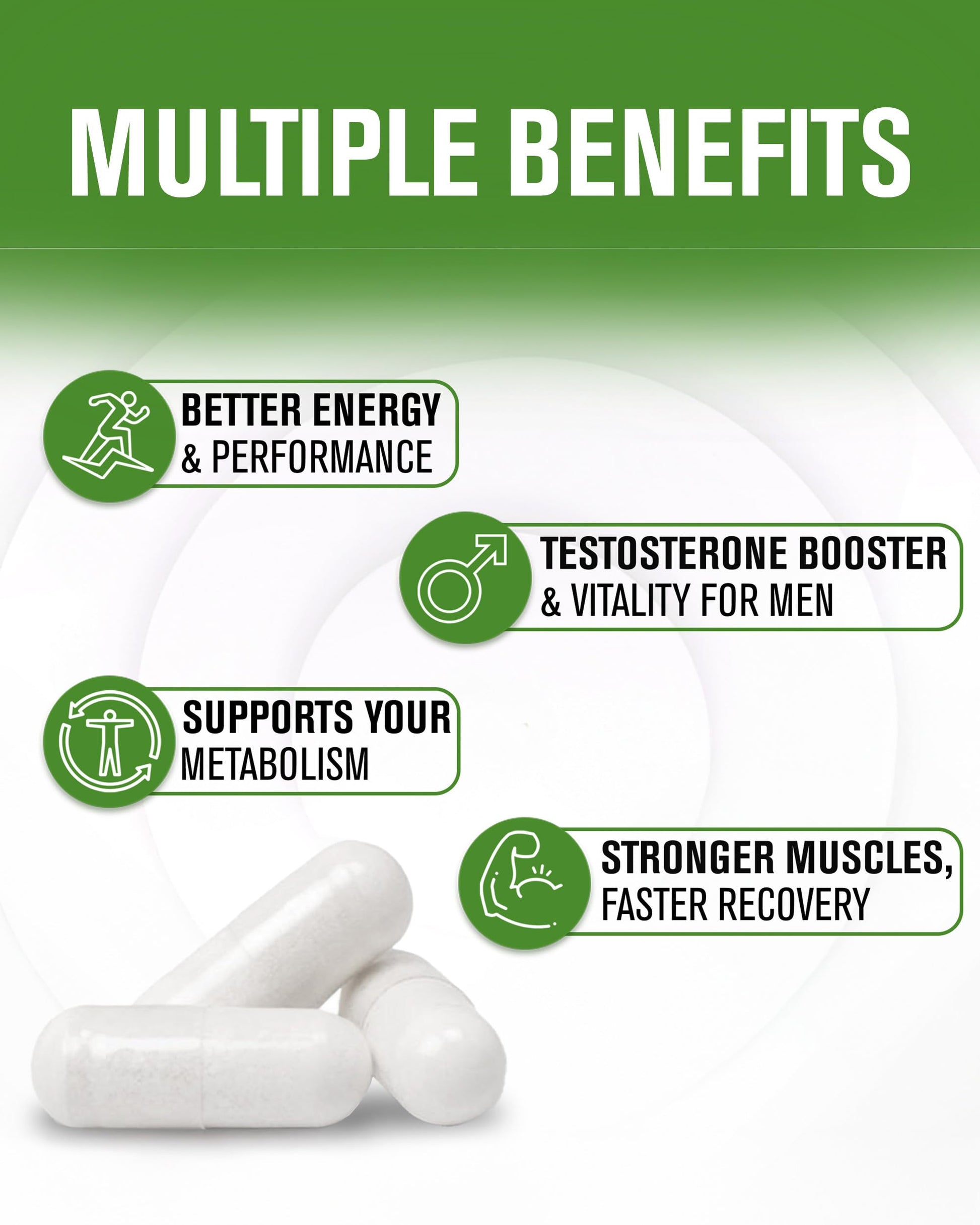 NaturalSlim Natural Booster for Men - Male Enhancing Supplement with Ginkgo Biloba, L Arginine, Zinc, Vitamin B3, & Testofen for Energy, Muscle Builder & Metabolism - 180 Capsules NaturalSlim uk supplements