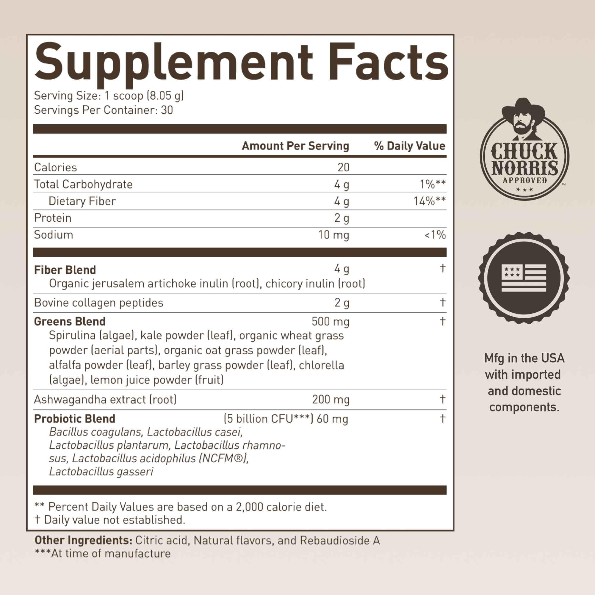 ROUNDHOUSE PROVISION Morning Kick by Chuck Norris - Watermelon Mint Flavor - Greens Superfood Powder with Probiotics, Collagen Peptides & Ashwagandha to Help Support Gut & Joint Health, 3 Pack ROUNDHOUSE PROVISION uk supplements