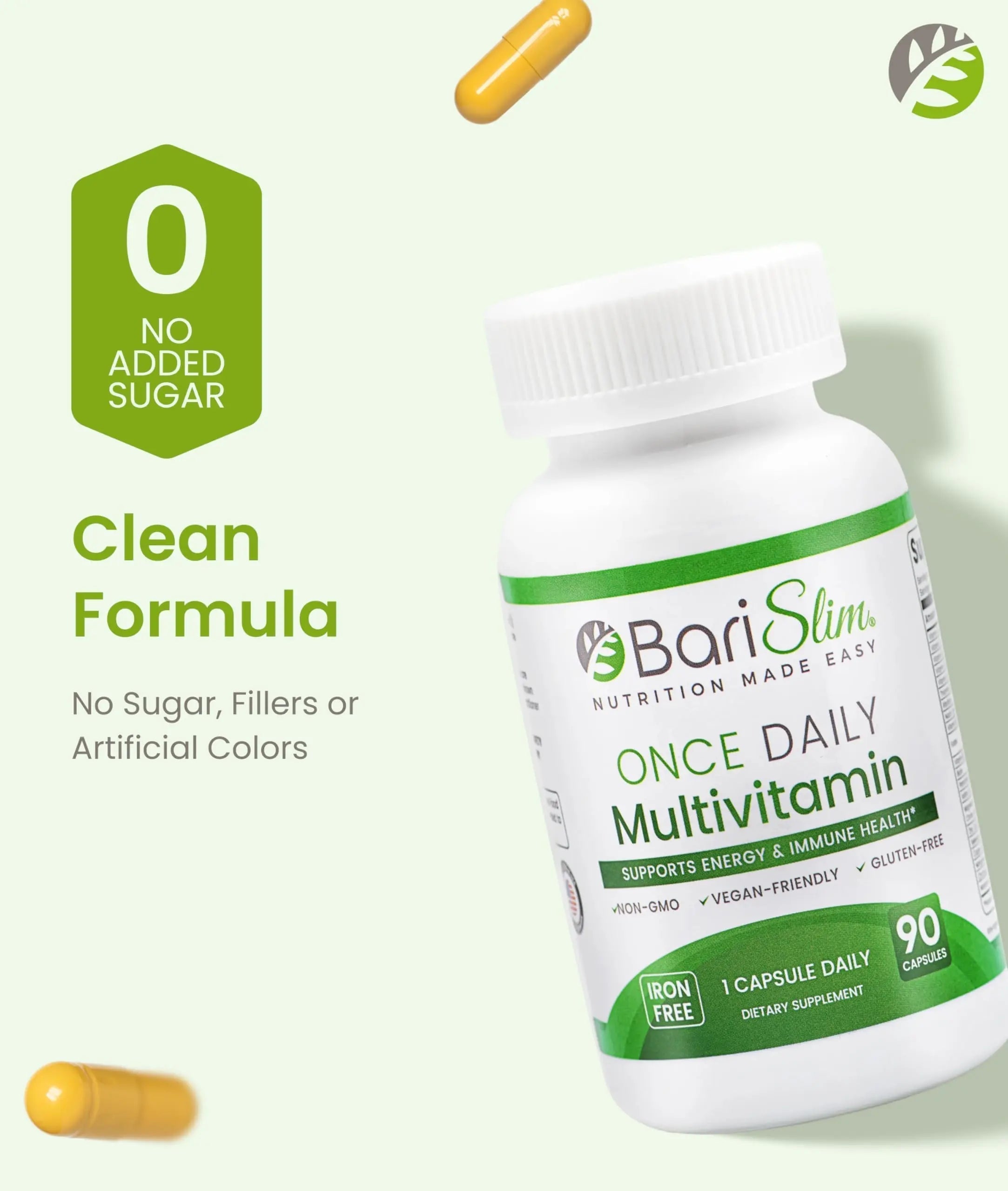 BariSlim Once Daily Bariatric Multivitamin Capsule - Iron-Free Formula - Bariatric Vitamin and Supplement for Post Surgery BariSlim uk supplements