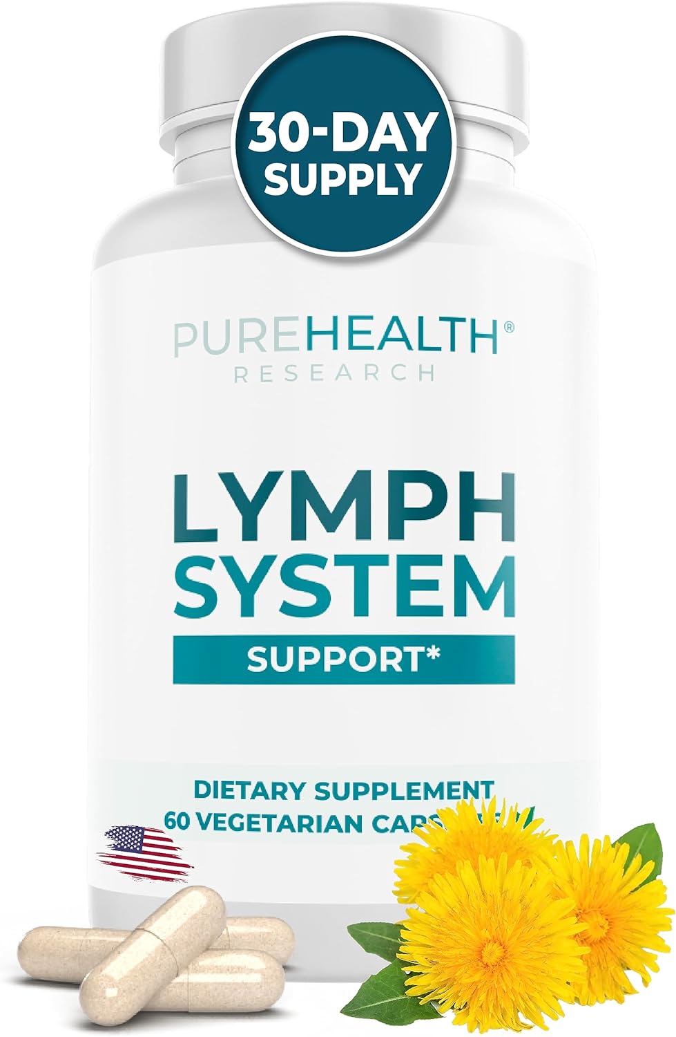 PUREHEALTH RESEARCH Lymph System Support Supplement - Lymphatic PUREHEALTH RESEARCH Store uk supplements