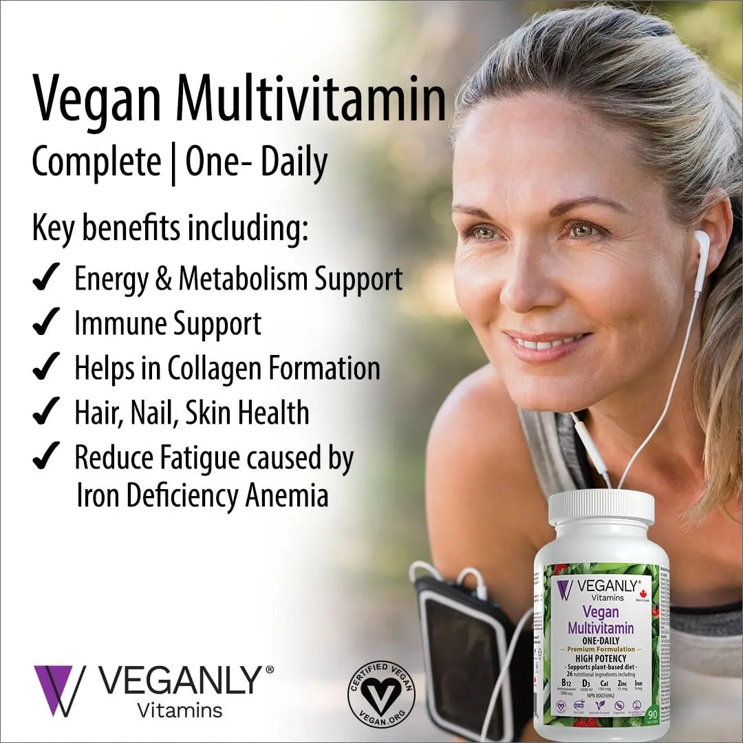 VEGANLY Vitamins Vegan Multivitamin One-Daily, (90 Veg Tablets). Complete Nutrition Support for Plant-Based, Vegan or Vegetarian Diets VEGANLY Vitamins uk supplements