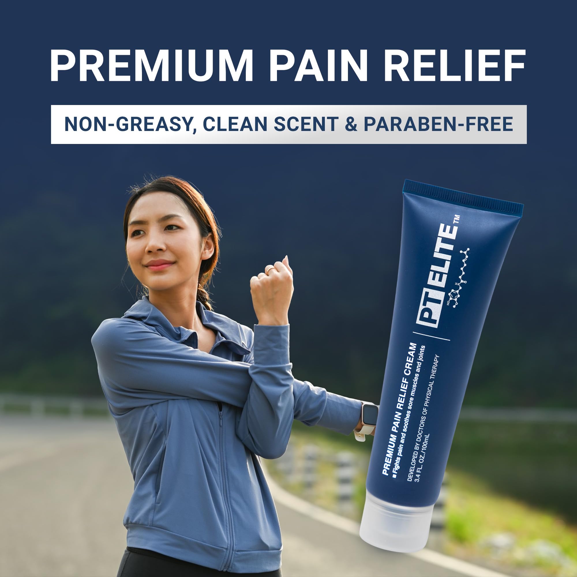 PT Elite Premium Pain Relief Cream, with Capsaicin, Menthol & Arnica, Arthritis, Knee, & Back Pain Relief, Soothes Sore Muscles & Joints, Reduces Stiffness, Non-Greasy, Topical Analgesic, 3.4 oz PT Elite uk supplements