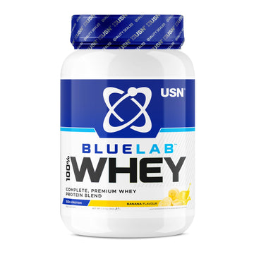 USN Blue Lab Whey Protein Powder: Banana - Whey Protein 908g - Post-Workout USN uk supplements