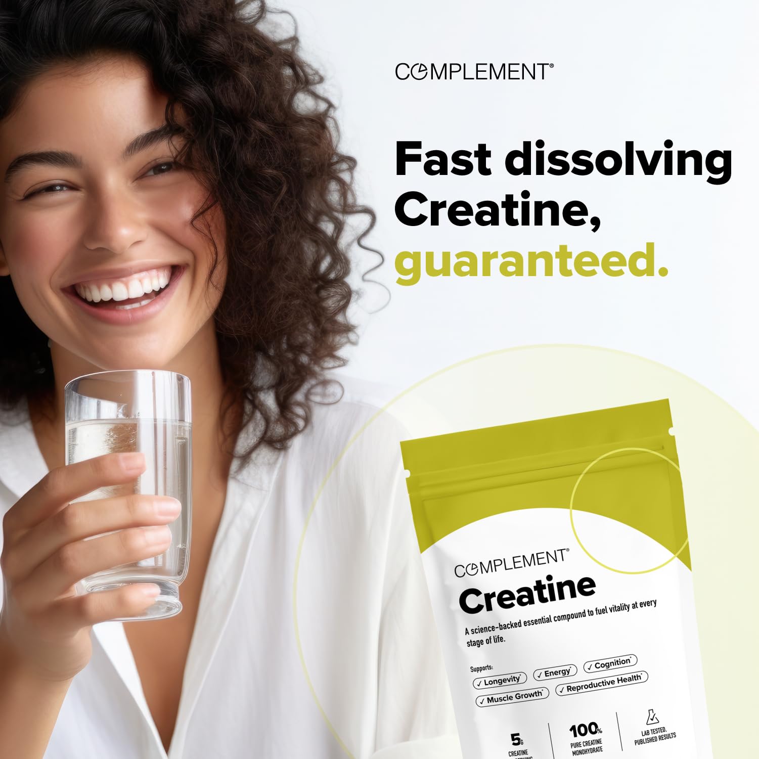 Complement Creatine Monohydrate Micronized Powder for Women and Men (5g, 60 Servings) Pre Workout, Post Workout, Muscle Recovery, Brain Health, Longevity- Vegan, Unflavored Complement uk supplements