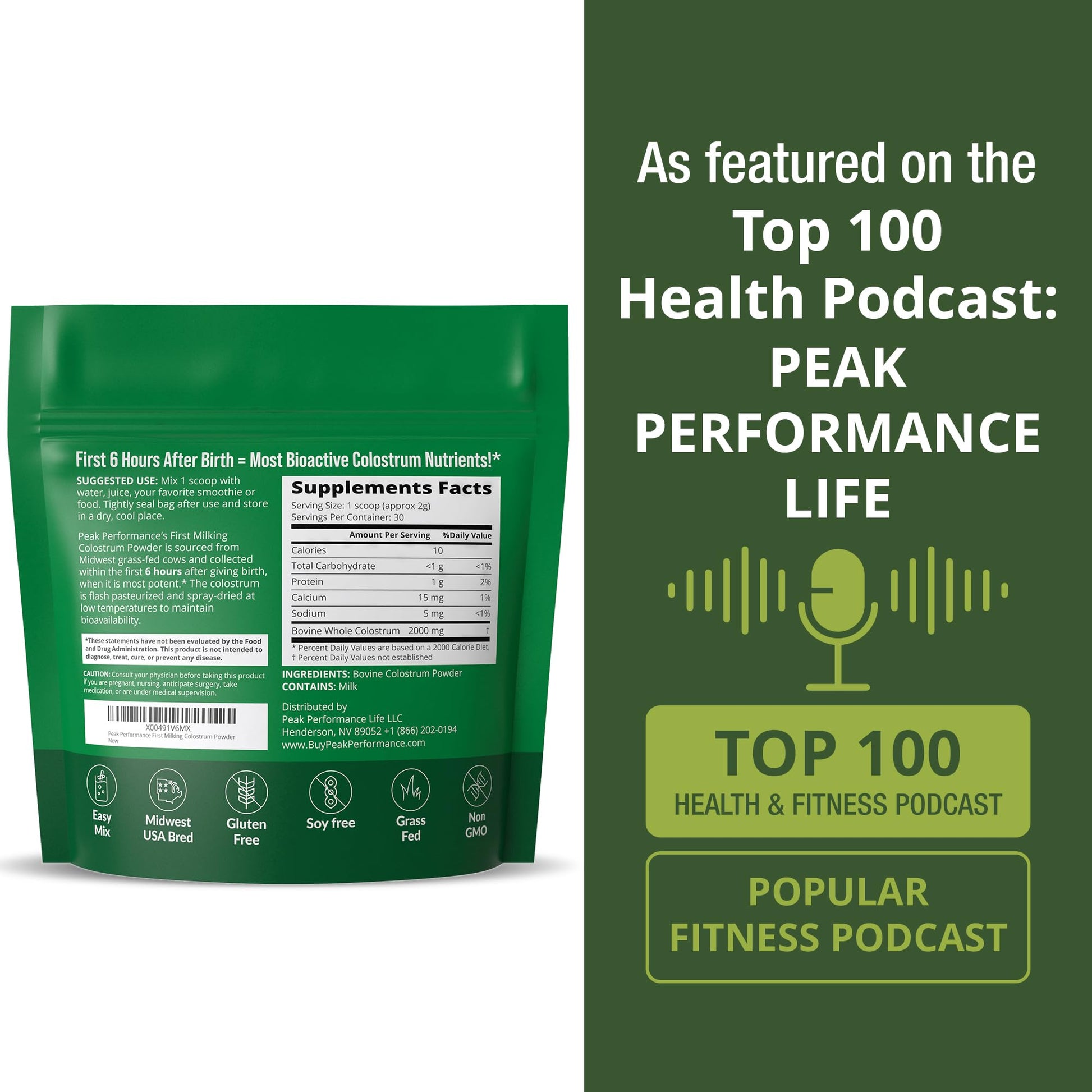 First Milking Colostrum Powder from Grass Fed USA Cows Milked Within 6 Hours of Giving Birth to Get the Most Bioactive Nutrients. High Immunoglobulin Non-GMO Bovine Colostrum Supplement for Humans Peak Performance uk supplements