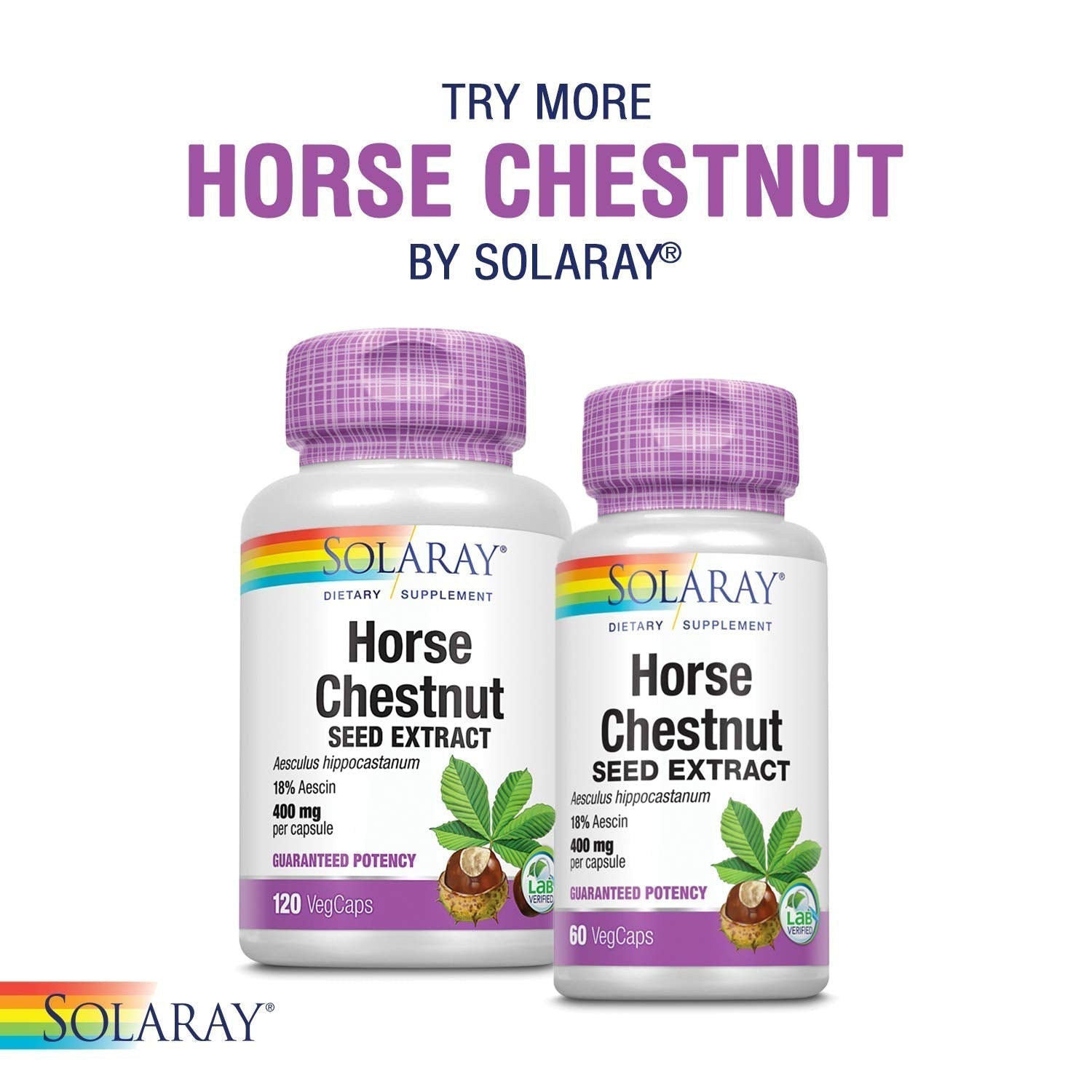 SOLARAY Circulegs - Herbal Supplements for Wellness Support w/Horse Chestnut Extract and Vitamin C, Plus Gotu Kola, Flavonoids, Hesperidin Blend - Vegan, Gluten Free, 60-Day Guarantee - 30 Servings SOLARAY uk supplements