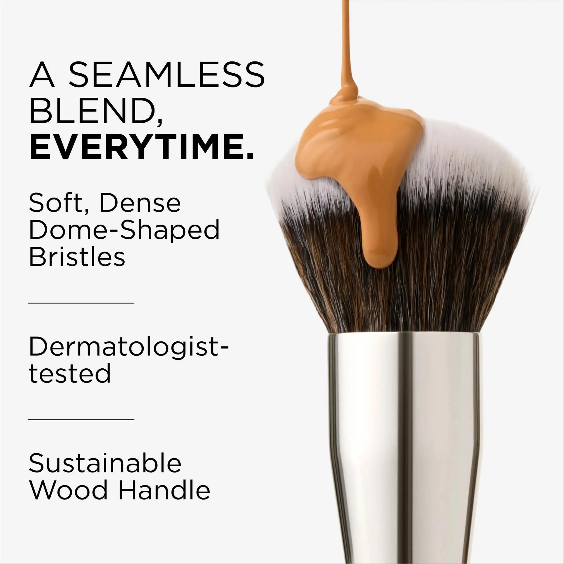 Haleys Beauty Kabuki Foundation Brush For Applying Powder, Foundation, Bronzer, Blush, and Mineral Make up, Soft Bristles, Seamless Blending, Makeup Brushes Essential, Vegan & Cruelty Free HALEYS uk supplements