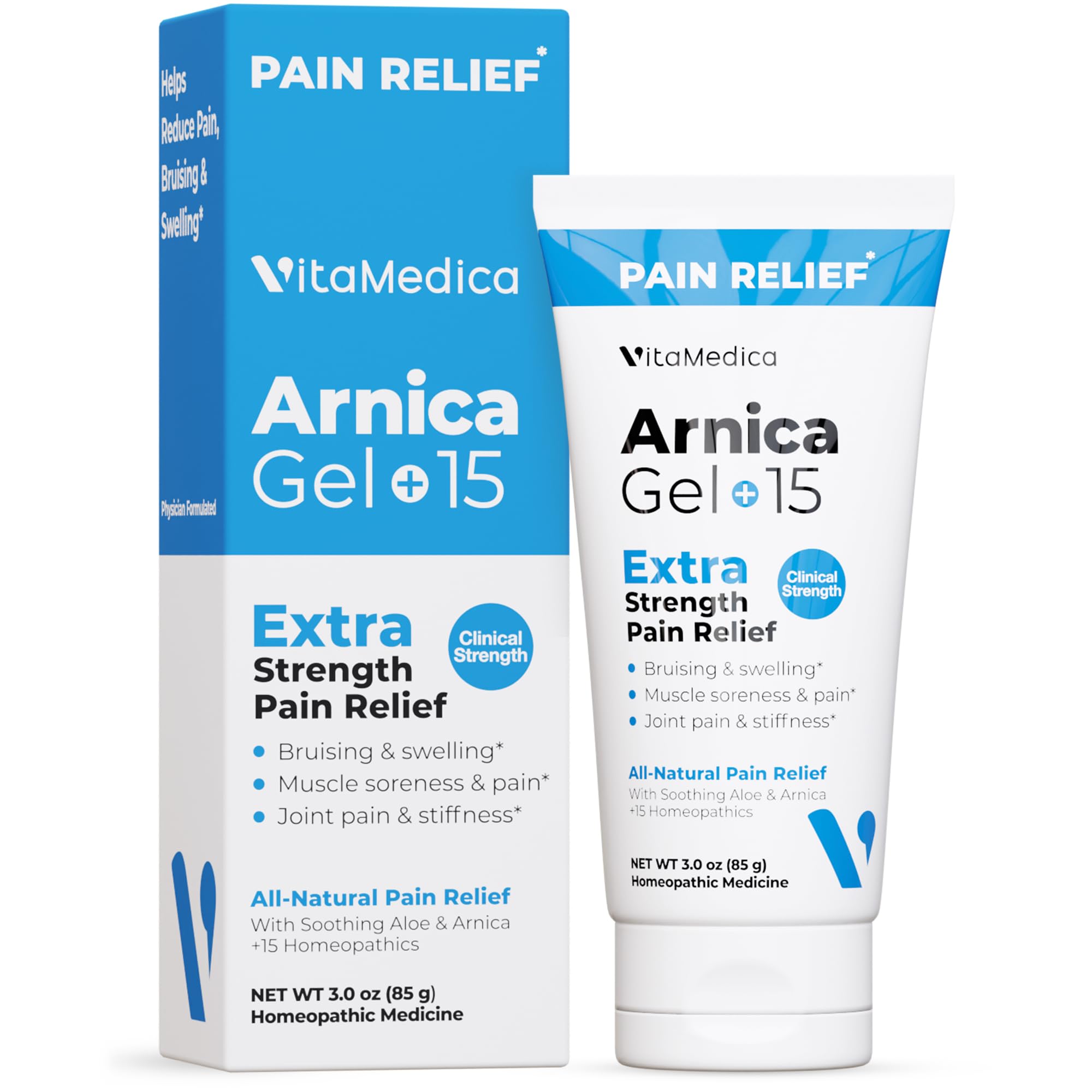 VitaMedica Arnica Gel Plus 15 Healing Plant Compounds, Extra Strength Formula for Bruising, All-Natural Plant-Based Topical Gel VitaMedica uk supplements