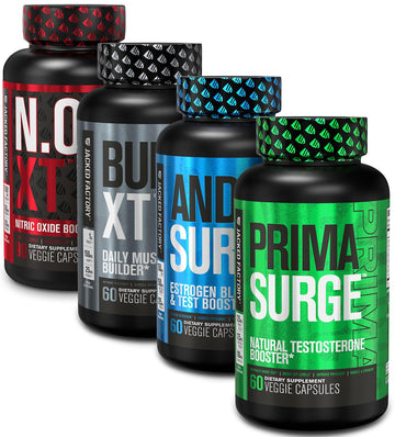 Jacked Factory Androsurge Estrogen Blocker for Men + Primasurge Testosterone Booster Jacked Factory uk supplements