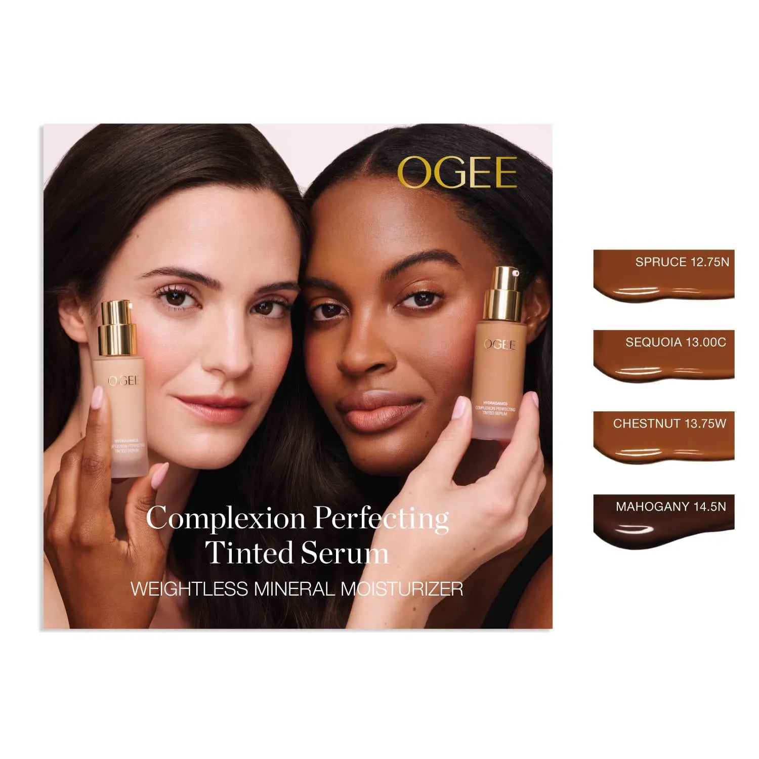 Ogee Complexion Perfecting Liquid Foundation - Lightweight Tinted Moisturizer For Face (Spruce 12.75N - Deep, Bronze Undertones) - with Vitamin C & Jojoba Oil - Certified Organic & Made in USA Ogee uk supplements