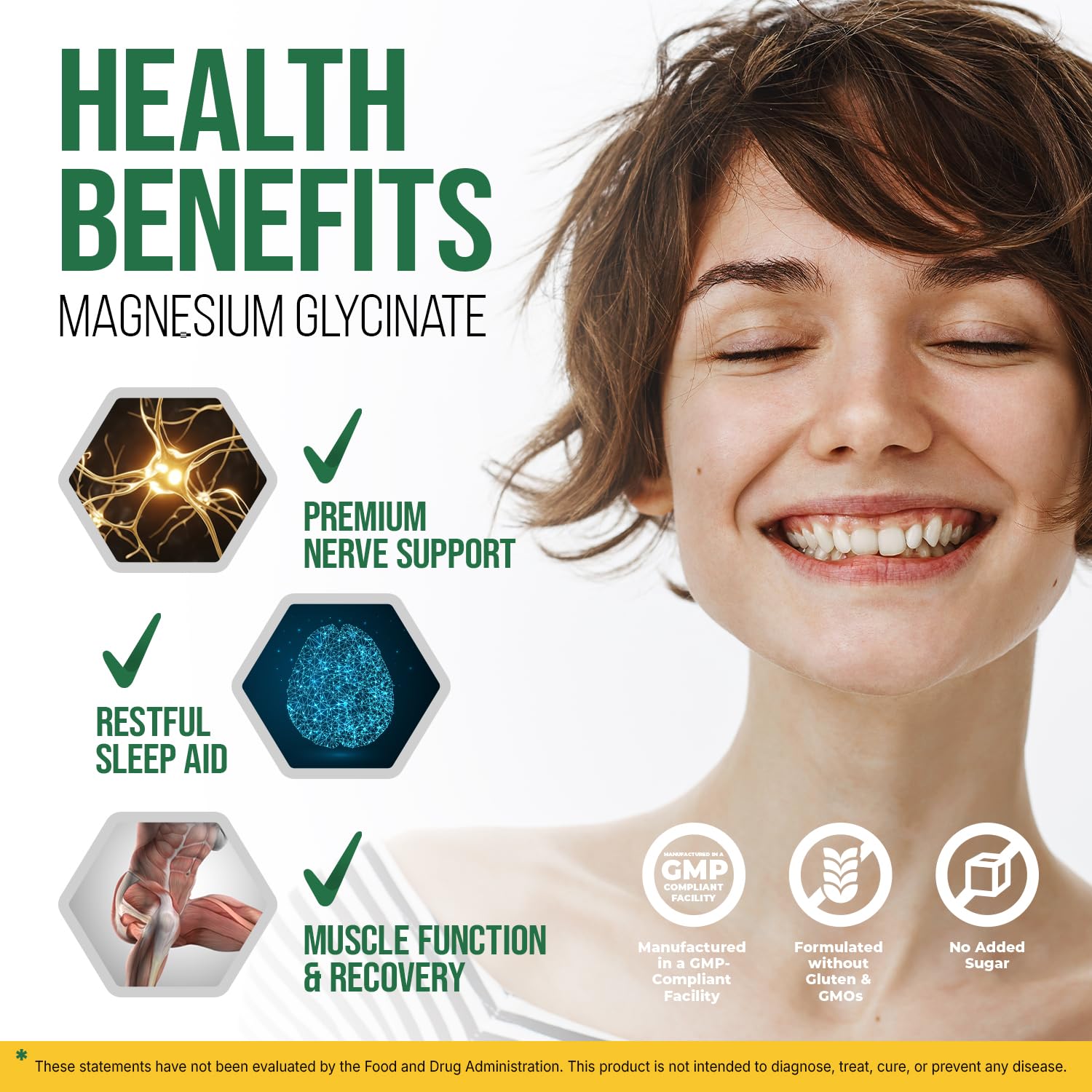Magnesium Glycinate 500mg Liquid Drops – Sugar-Free Magnesium Supplement, Vegan Formula, 60 mL Flavor Pineapple Vita Guard uk supplements