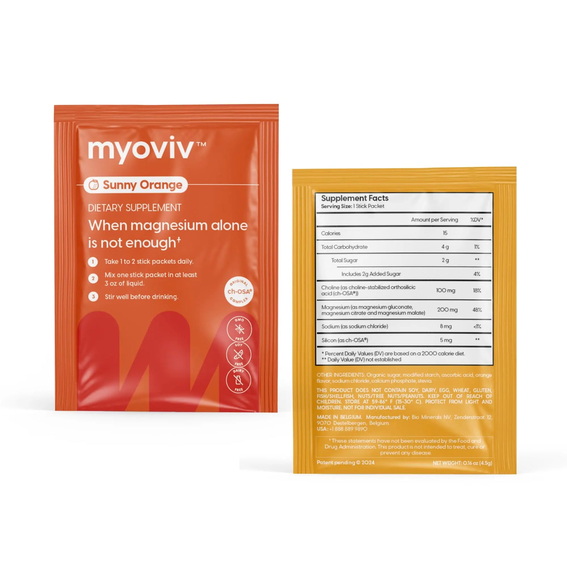 MYOVIV - Powerful Muscle Cramp Relief - 14 Packets (Trial Size), Sunny Orange Flavor - Muscle Cramp Support - Pregnancy & Lactation Safe MYOVIV uk supplements