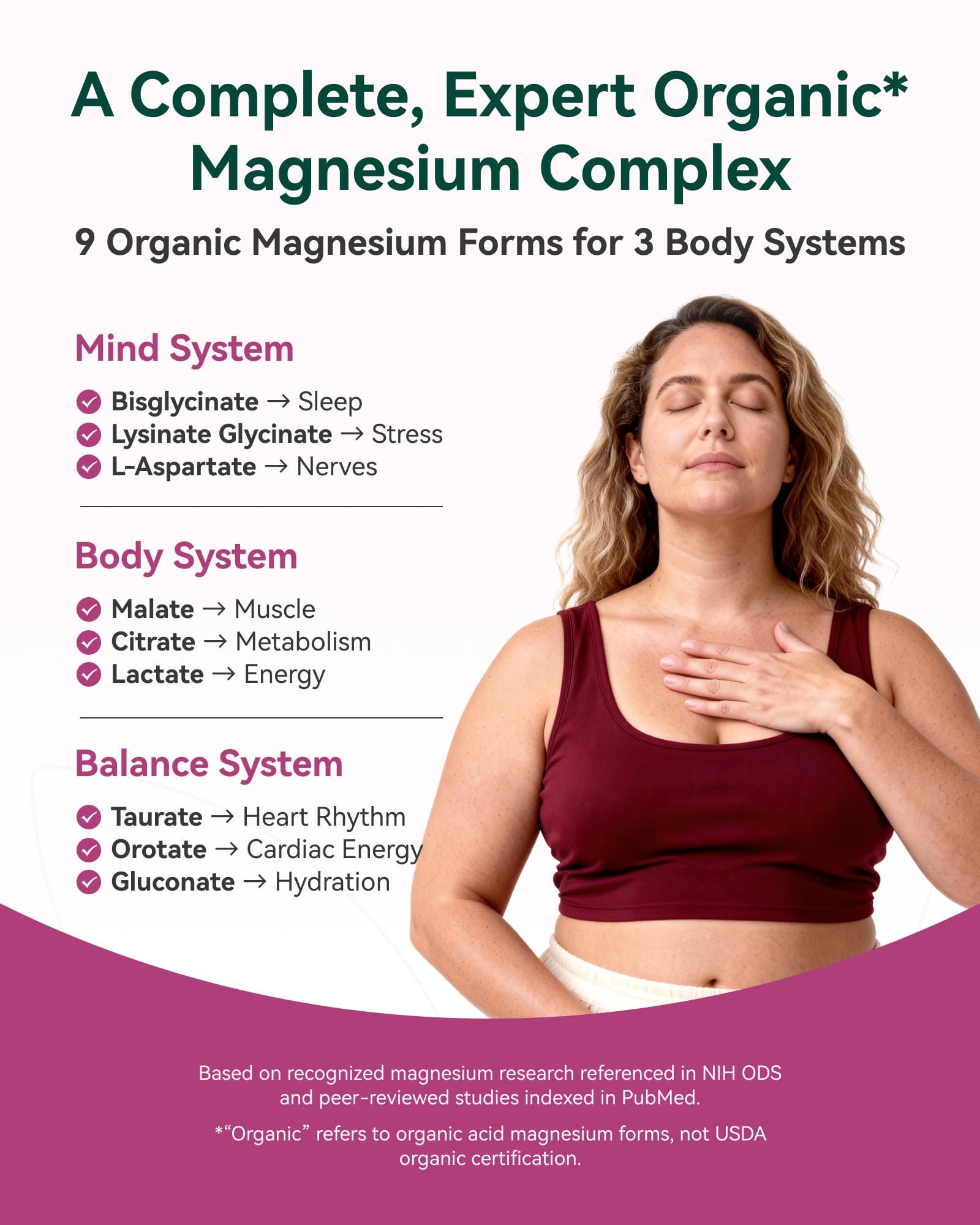 9-in-1 Magnesium Complex, 300mg Magnesium from 9 Organic Forms, Glycinate, Citrate, Malate, High Absorption for Sleep & Relaxation, Energy & Muscle Support, 90 Capsules Inner Brightness uk supplements