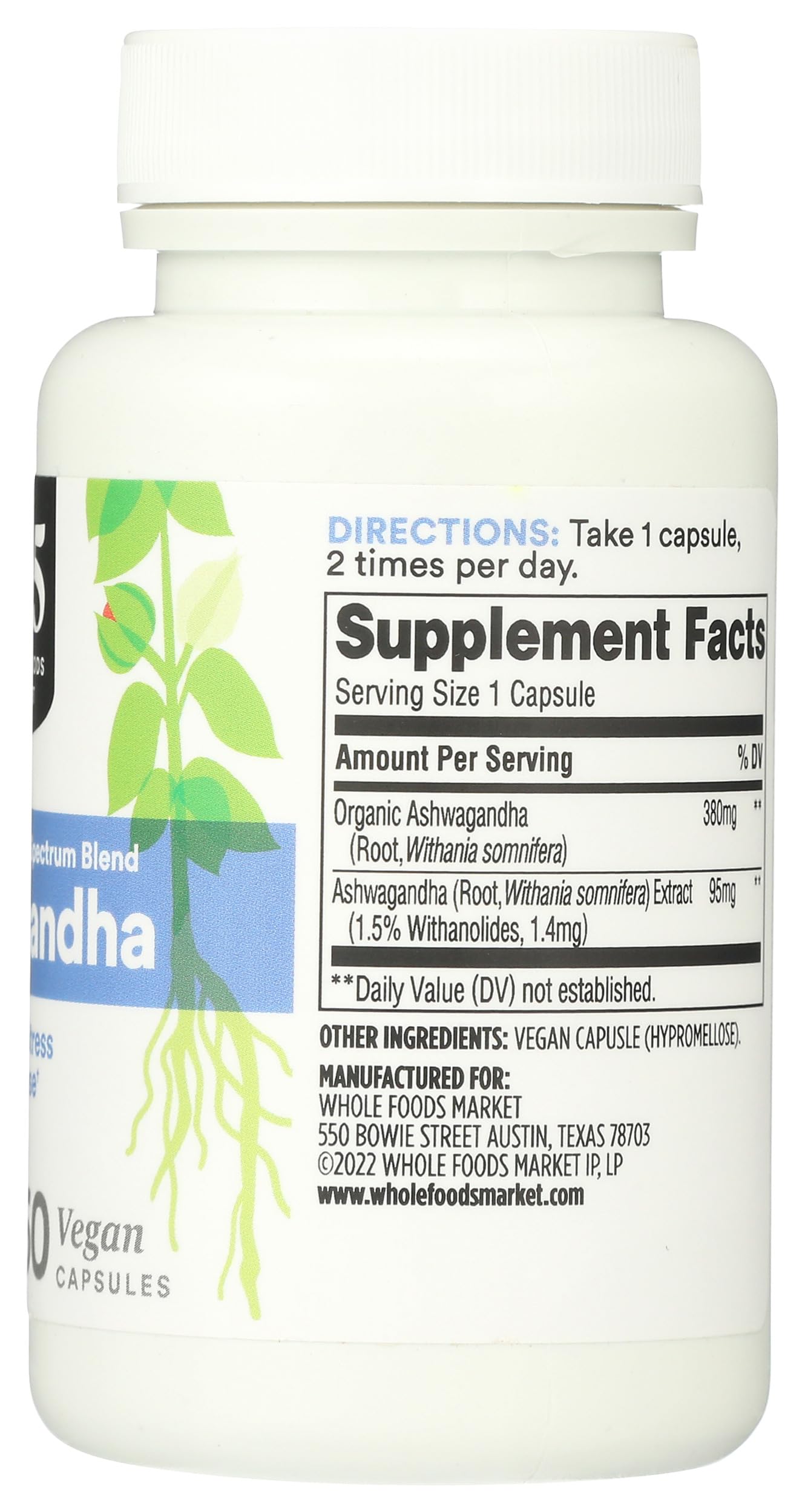 365 By Whole Foods Market, Ashwagandha, 60 Count 365 by Whole Foods Market uk supplements