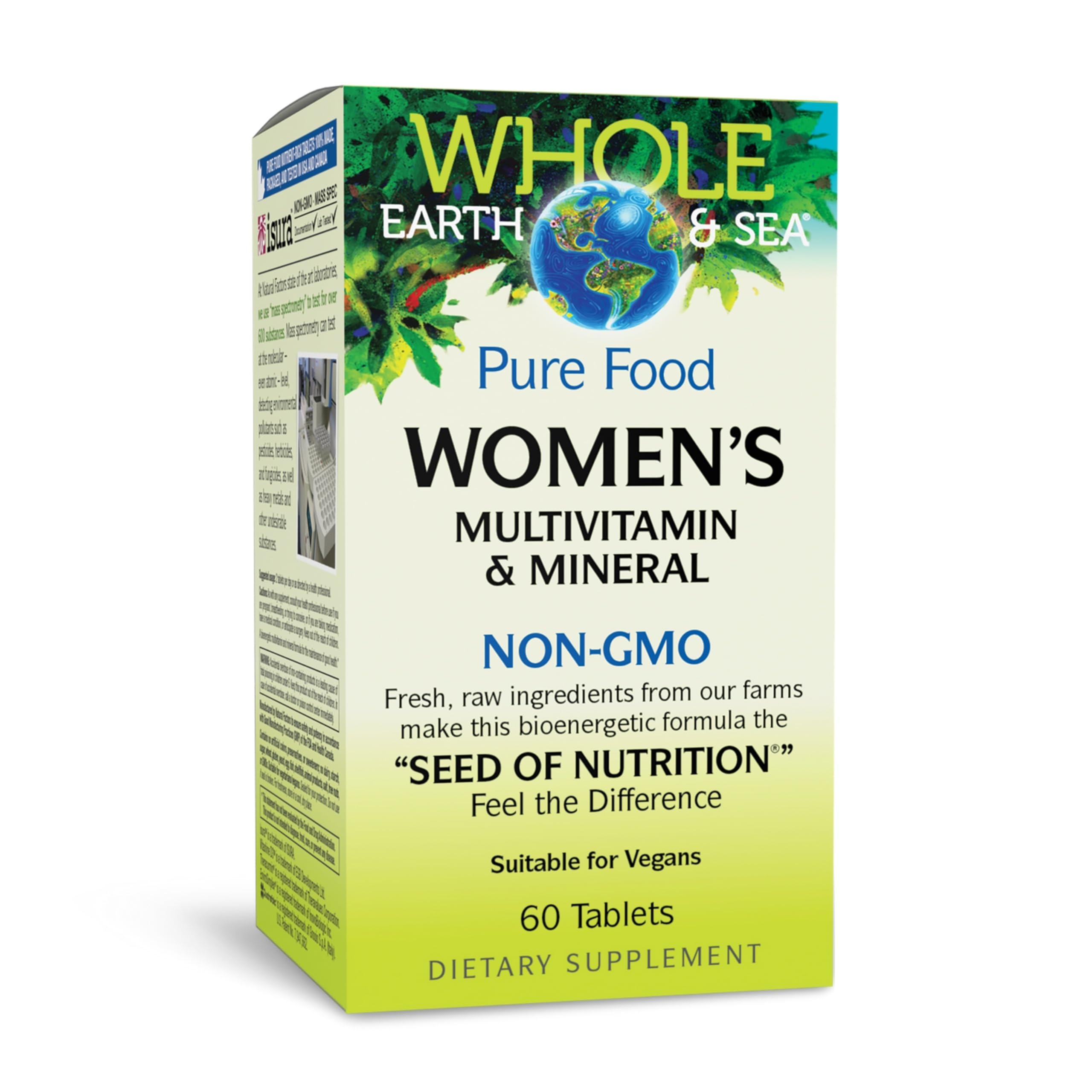 Whole Earth & Sea from Natural Factors, Women's Multivitamin & Mineral, Whole Food Supplement, Vegan, 60 tablets (30 servings) Natural Factors uk supplements