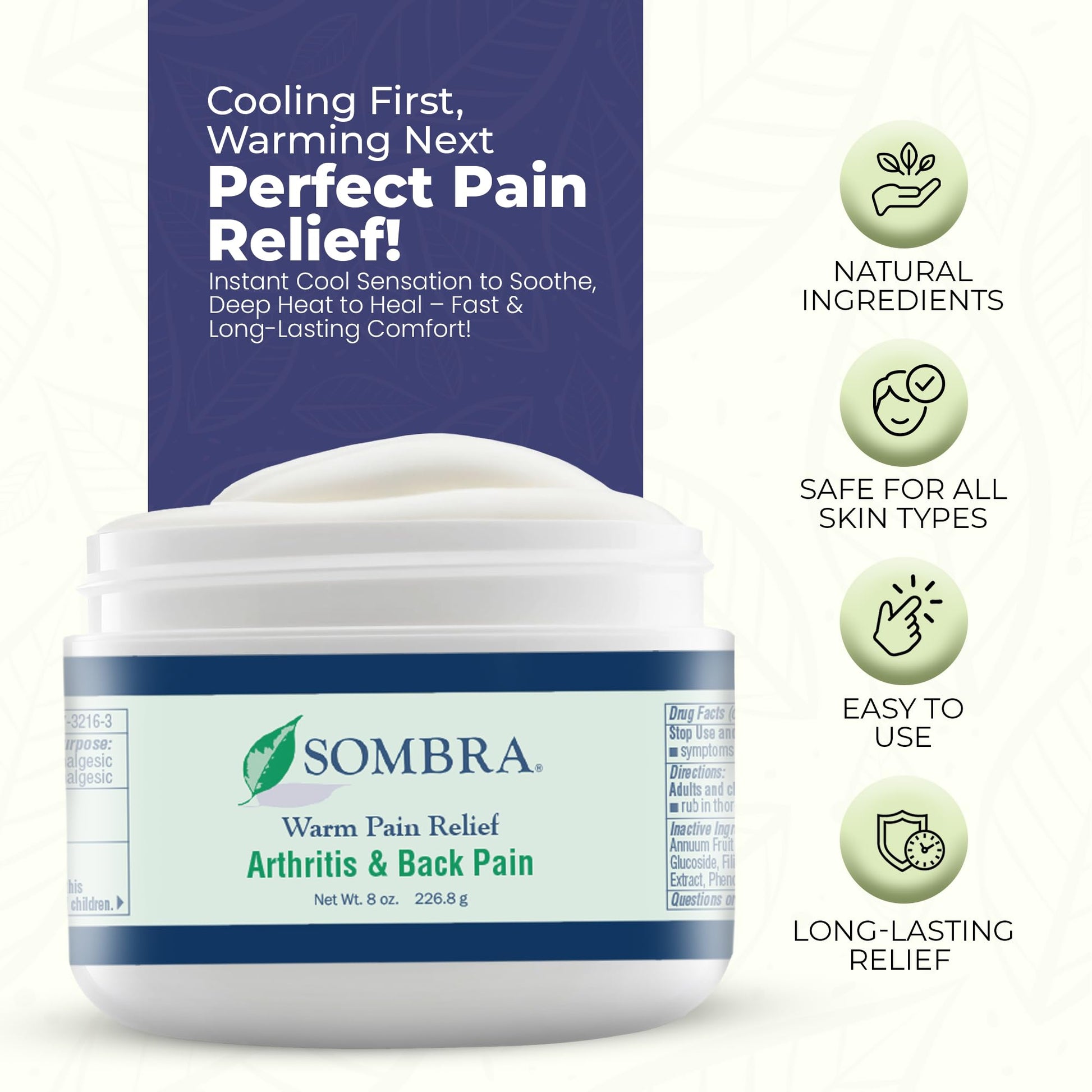 Sombra Warm Therapy Gel – Warming Muscle Comfort & Tension Relief – 8oz Jar Sombra uk supplements