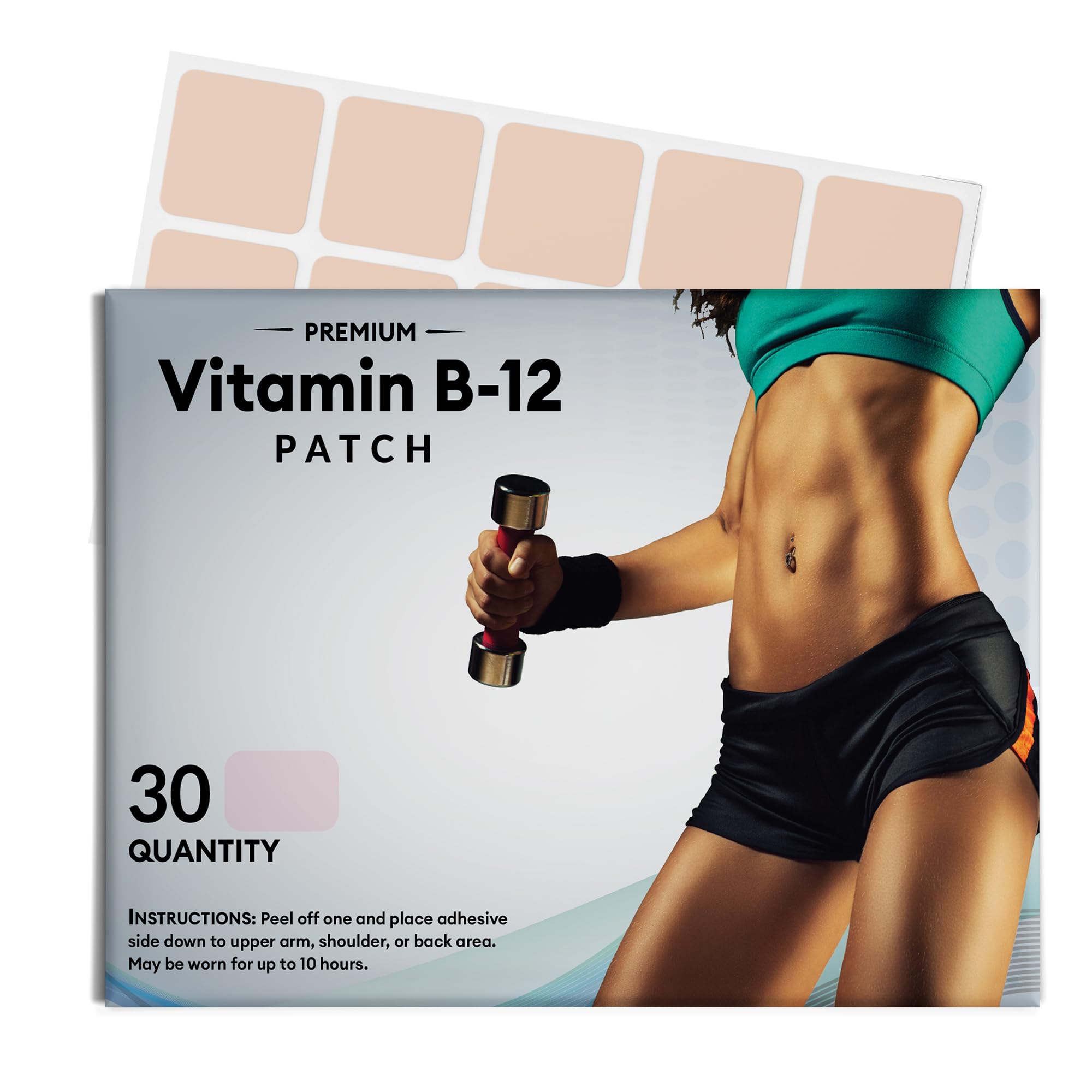 VitaPatch Vitamin B12 Patch for Energy Plus – 30 Count Vitamin B12 Patches – B12 Vitamins VitaPatch uk supplements