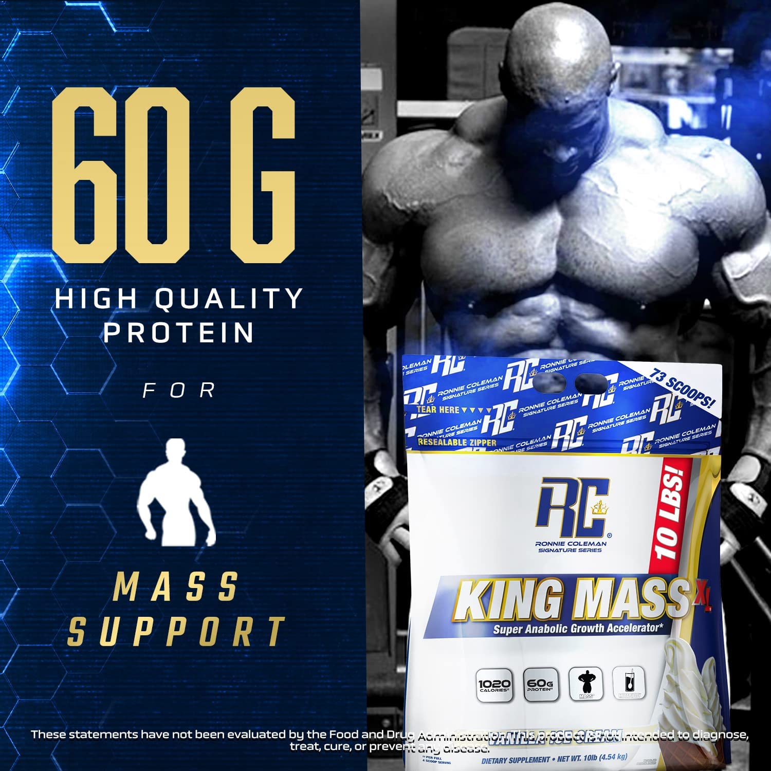 Ronnie Coleman Signature Series King Mass XL Mass Gainer Protein Powder, Muscle Ronnie Coleman Signature Series uk supplements