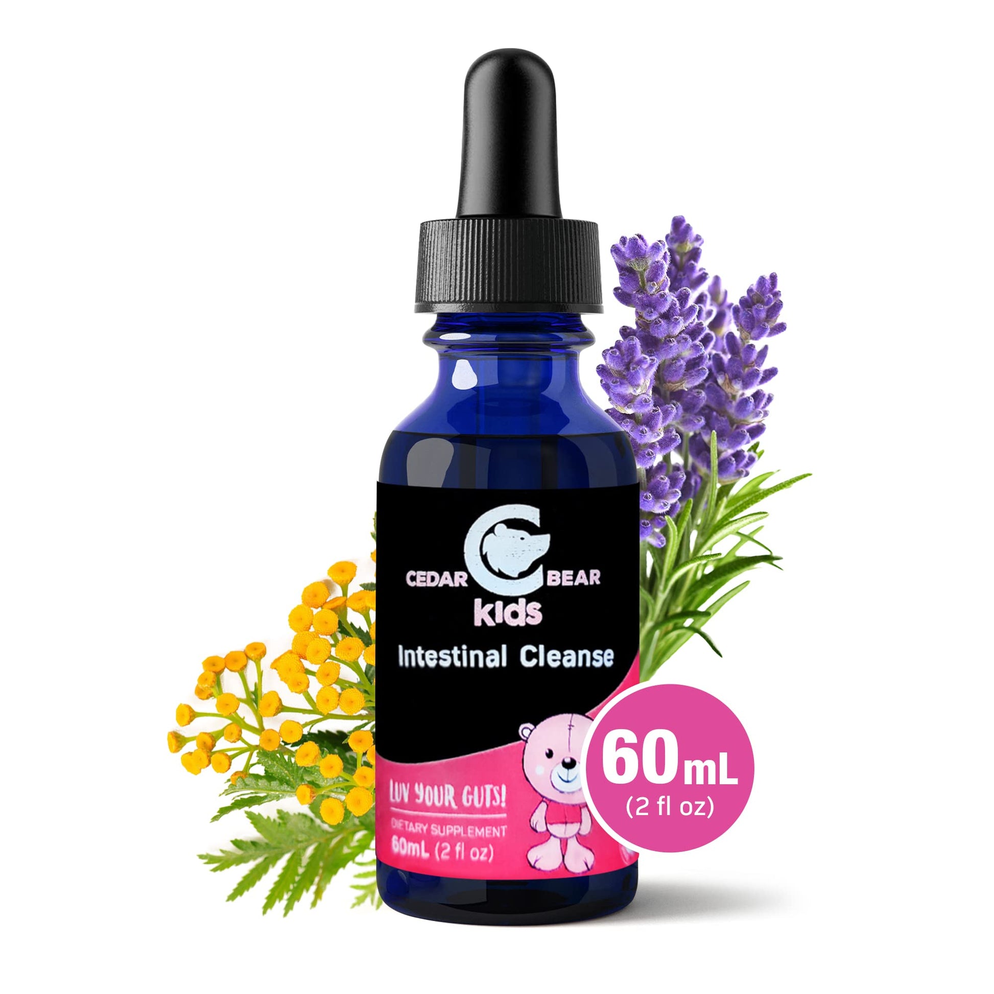 Cedar Bear - Intestinal Cleanse for Kids, Liquid Herbal Supplement for Detox Cleanse Cedar Bear Naturales uk supplements