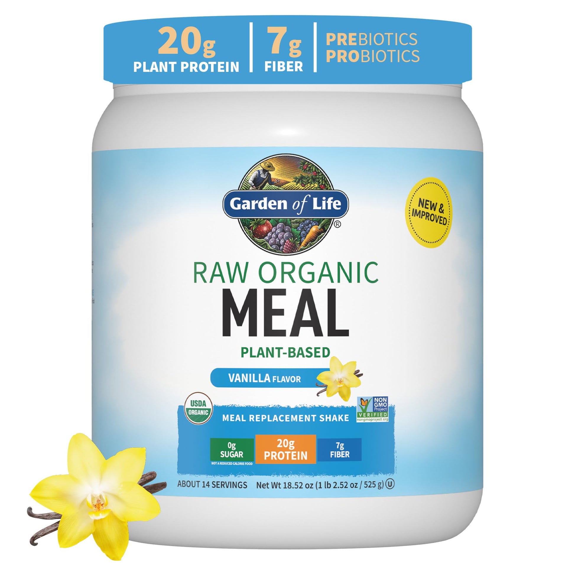 Garden of Life Vegan Protein Powder - Raw Organic Meal Replacement Garden of Life uk supplements