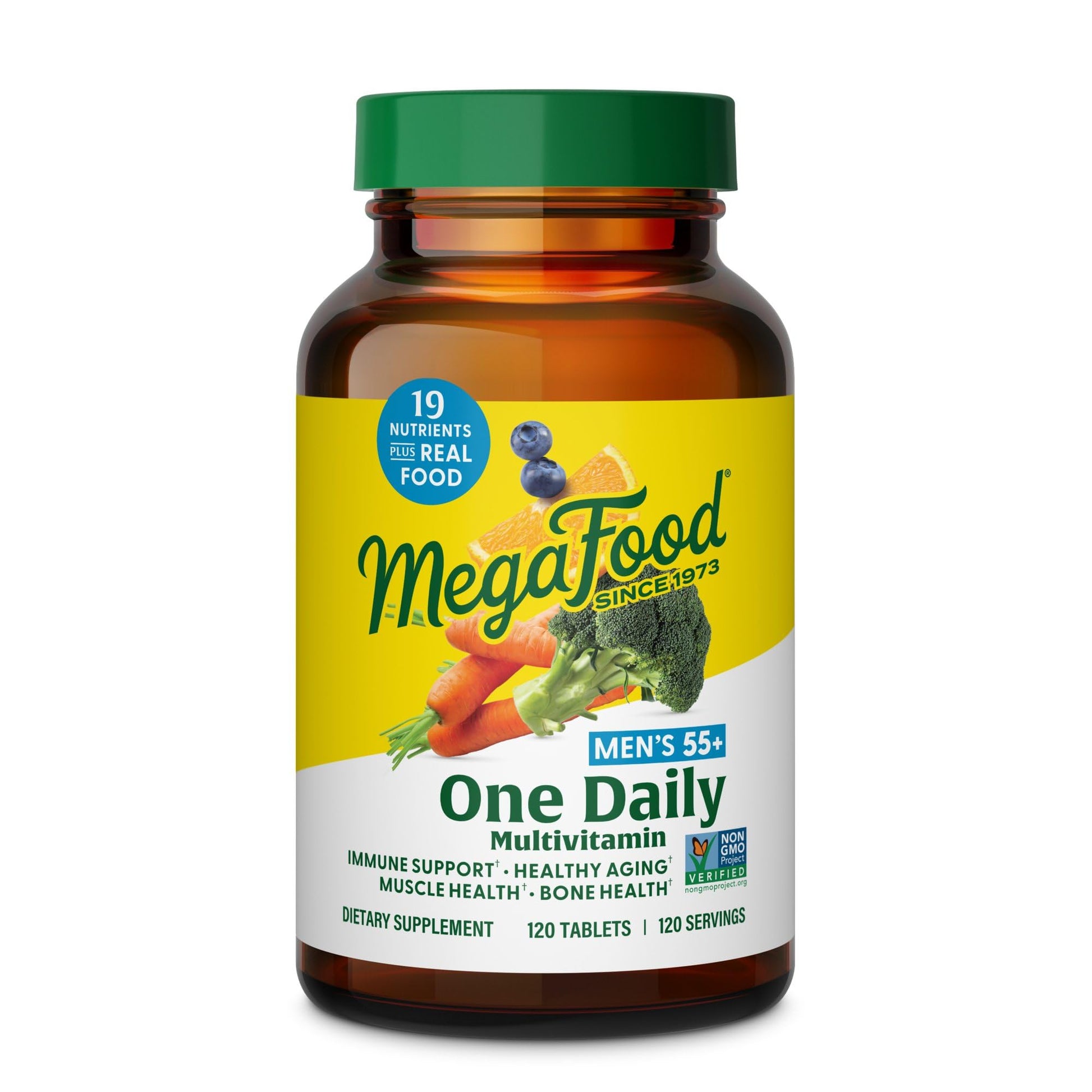 MegaFood Multivitamin for Men 55+ One Daily Mens Multivitamins, Methylated B12, Vitamin D3, C & Zinc MegaFood uk supplements