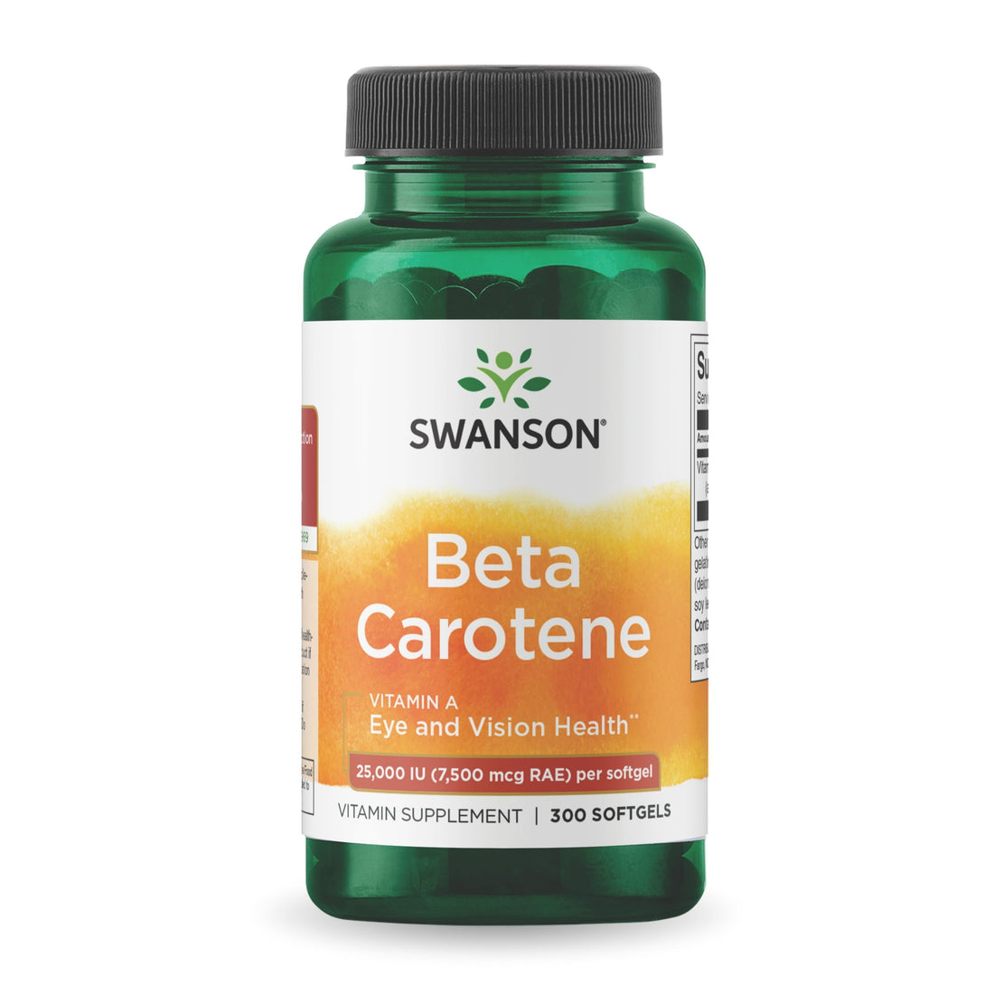 Swanson Beta-Carotene Vitamin A 25,000 IU Eye and Skin Health Supplement for Adults Seeking Vision and Immune Support - 7,500 mcg (300 Softgels) Swanson uk supplements