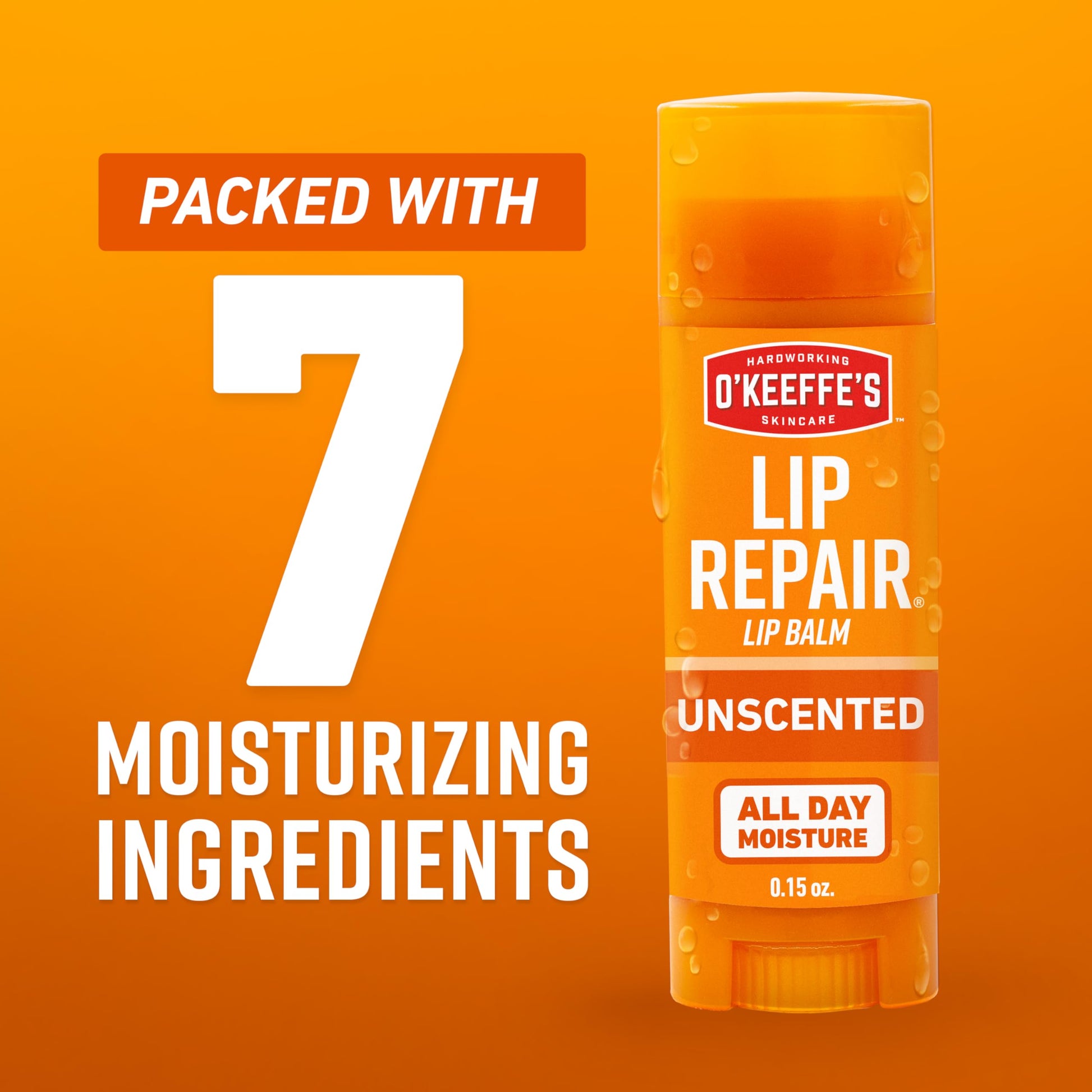 O'Keeffe's Lip Repair Unscented Lip Balm for Dry, Cracked Lips - Stick (3 Pack) - Moisturizer for Very Dry Lips O'Keeffe's uk supplements