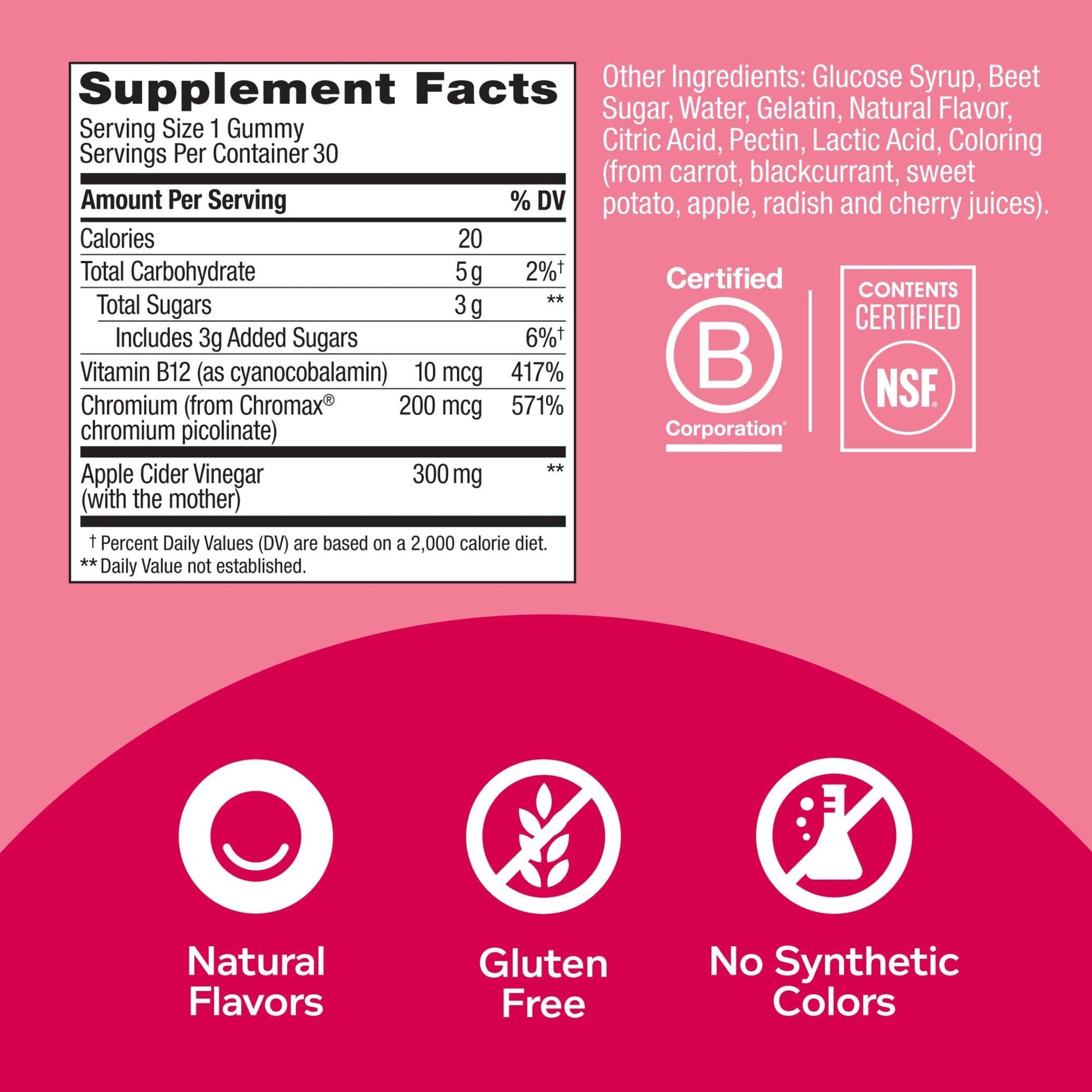 OLLY Metabolism Gummy Rings, Apple Cider Vinegar, Vitamin B12, Chromium, Energy OLLY uk supplements