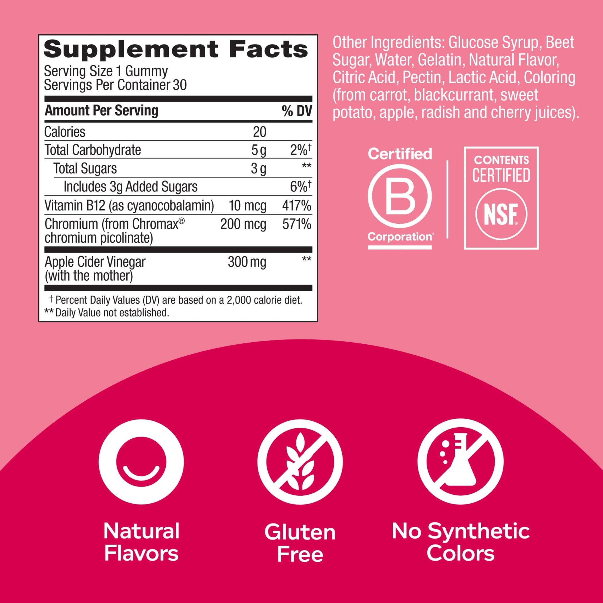OLLY Metabolism Gummy Rings, Apple Cider Vinegar, Vitamin B12, Chromium, Energy OLLY uk supplements