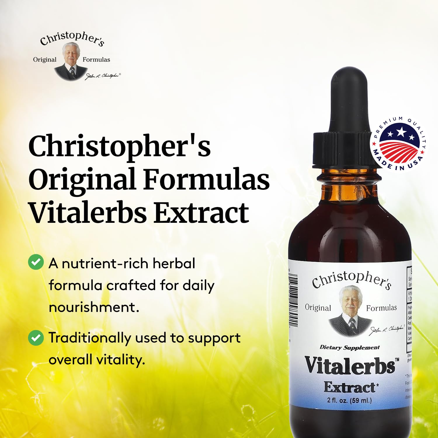 Christopher's Original Formulas Vitalerbs Extract, Nutrient-Rich Herbal Supplement, 2 oz Christopher's Original Formulas uk supplements