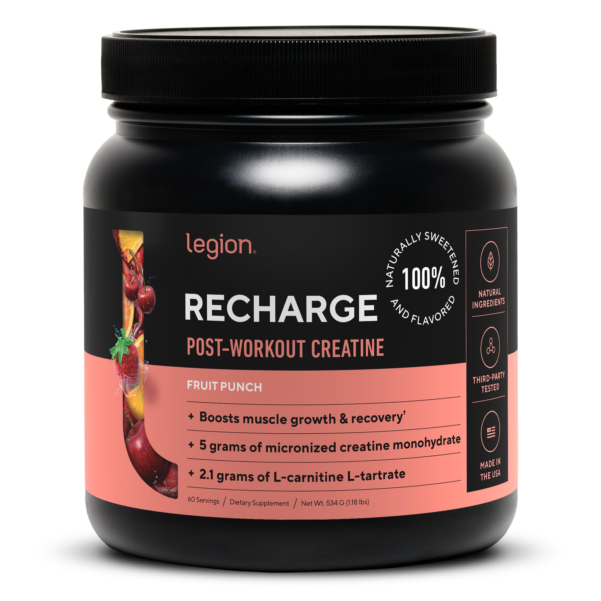 Legion Recharge Post Workout Supplement - All Natural Muscle Builder & Recovery Drink Legion uk supplements