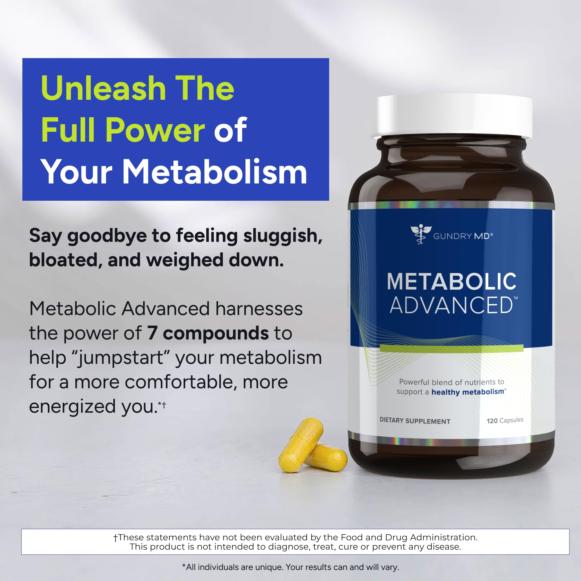 Gundry MD® Metabolic Advanced Nutrient Blend with Berberine to Support Healthy Metabolism, 120 Count Gundry MD uk supplements