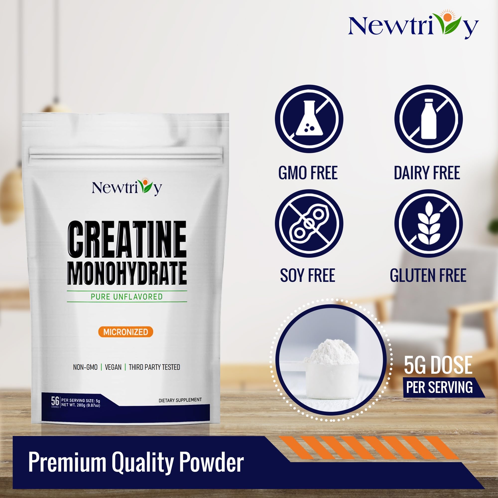 Creatine Monohydrate,Micronized, Pure,Unflavored,280g (9.8oz) Newtrivy uk supplements